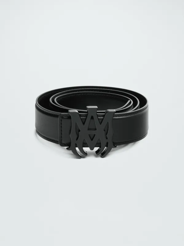 4CM MA NAPPA LEATHER BELT - BLACK sold by AMIRI