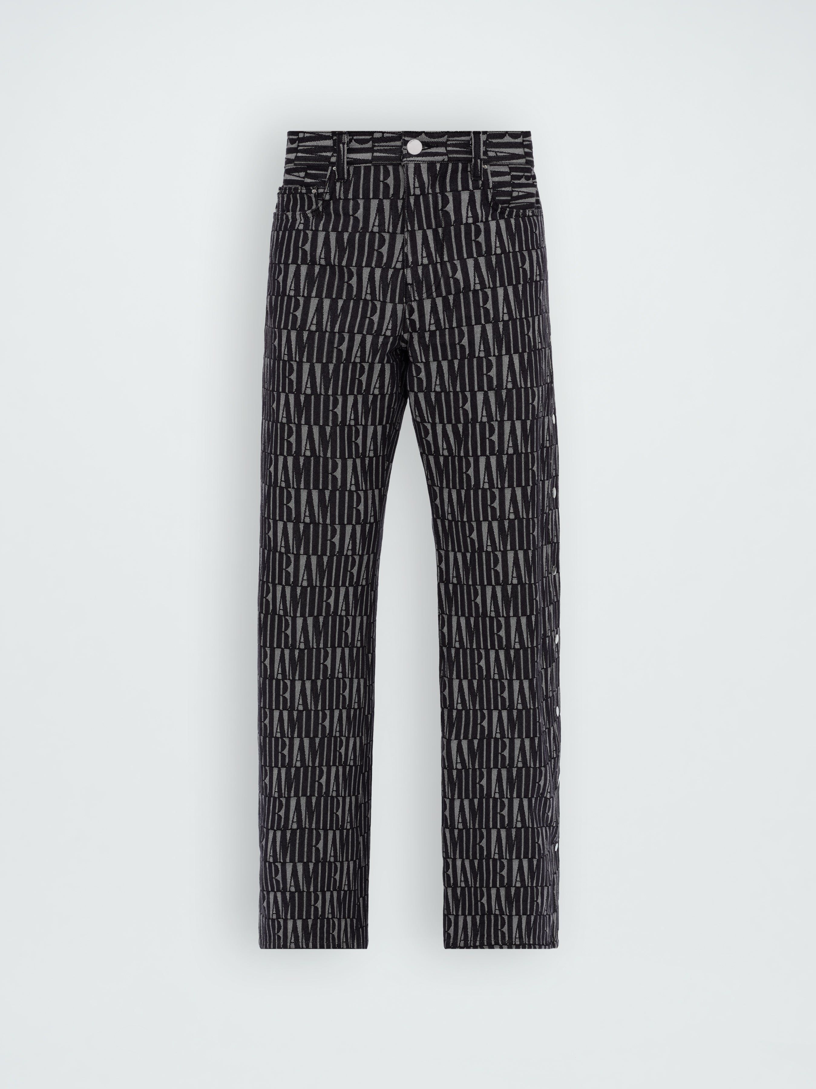 AMIRI JACQUARD SNAP OFF PANT - BLACK sold by AMIRI