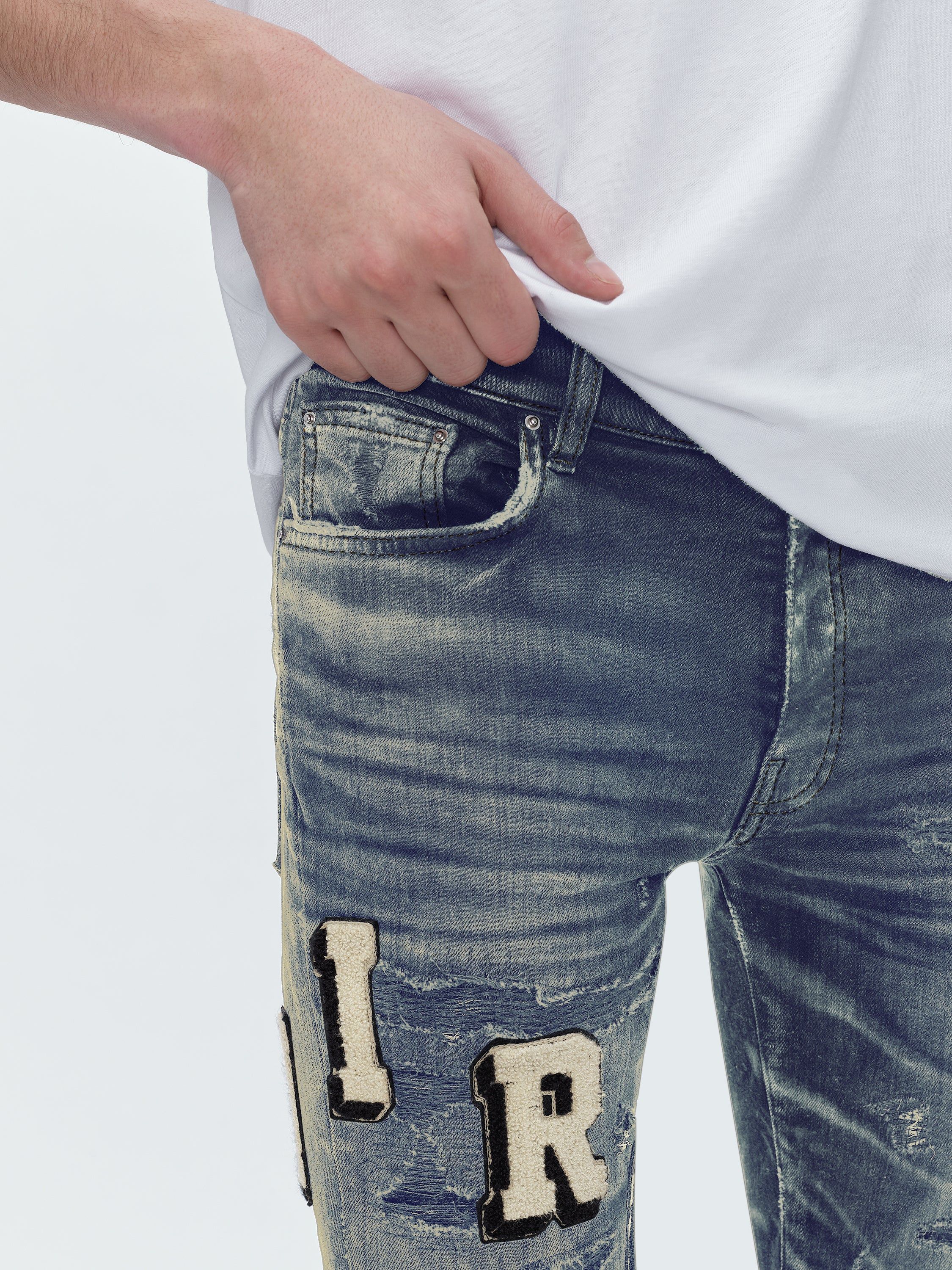 AMIRI VARSITY JEAN - VINTAGE INDIGO sold by AMIRI product image thumbnail 5