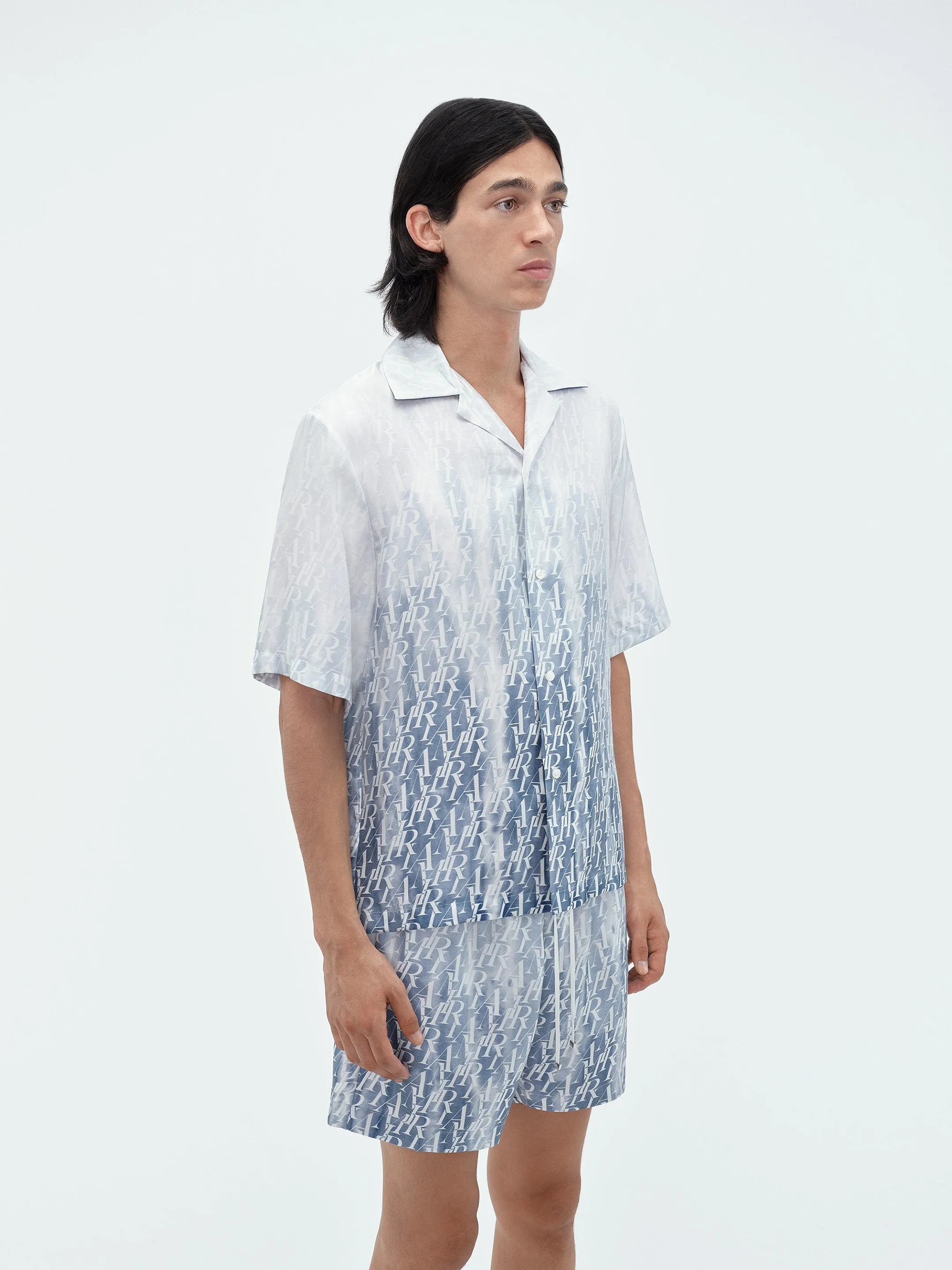 GRADIENT AMIRI REPEAT BOWLING SHIRT - Ashley Blue sold by AMIRI product image thumbnail 4