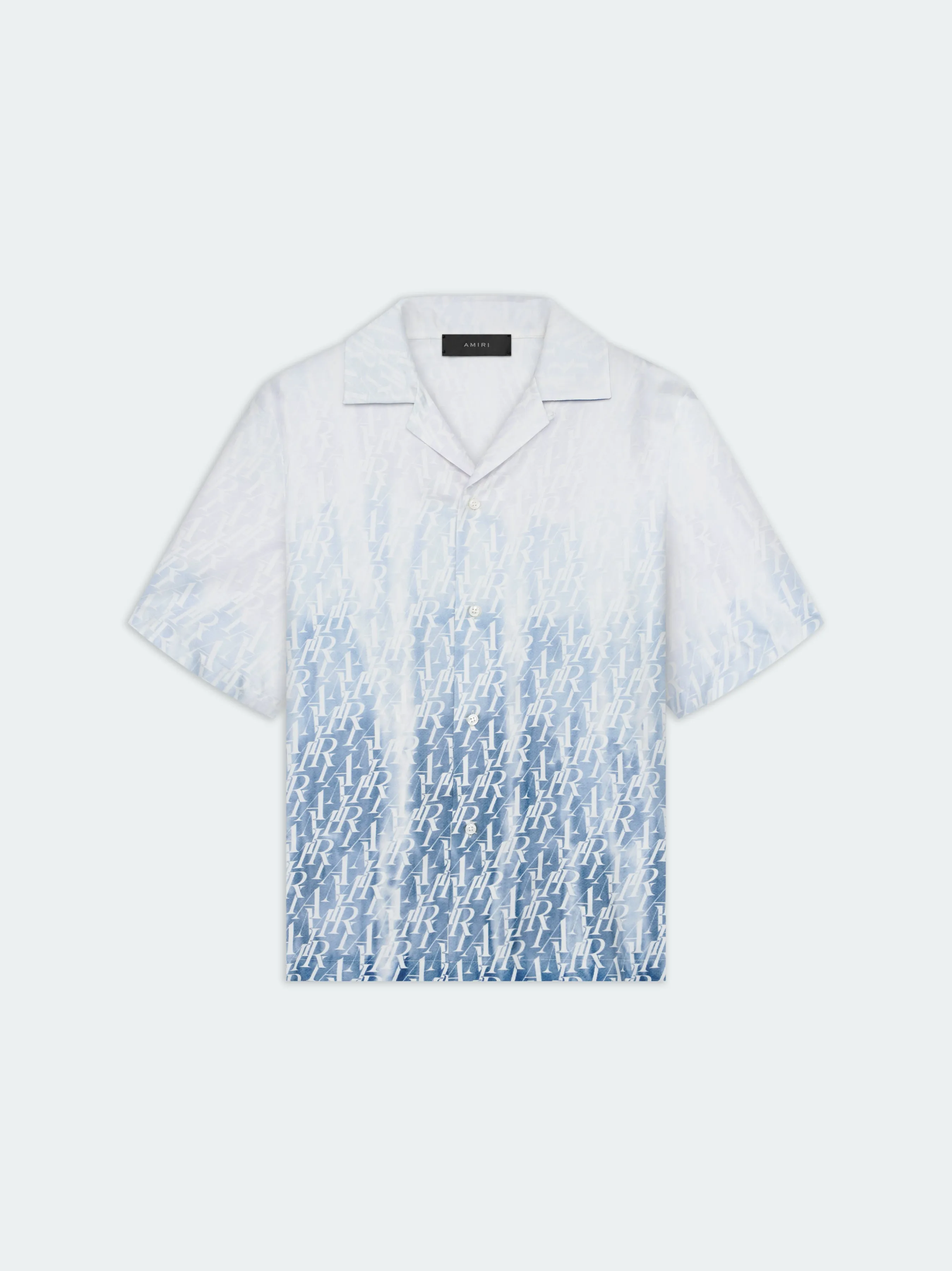 GRADIENT AMIRI REPEAT BOWLING SHIRT - Ashley Blue sold by AMIRI