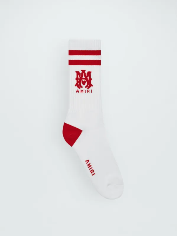 MA TUBE SOCK - WHITE_RED sold by AMIRI