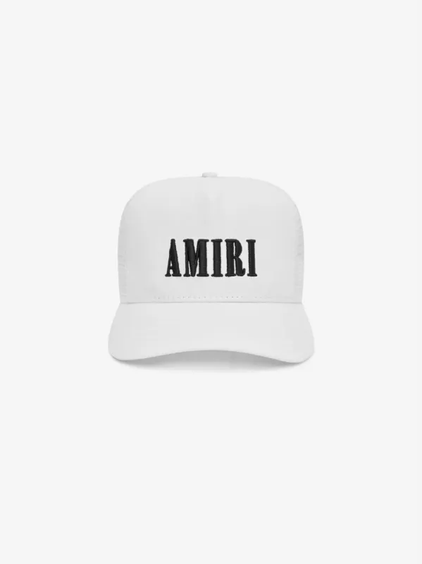 AMIRI CORE LOGO TRUCKER HAT - WHITE / BLACK sold by AMIRI