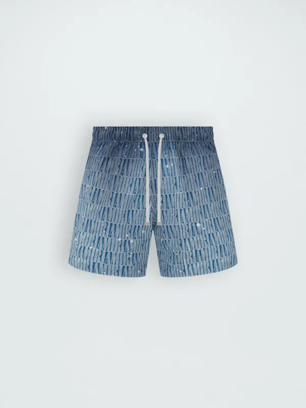 AMIRI GRADIENT SWIM TRUNK - BLUE made by AMIRI