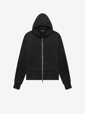 SHOTGUN FITTED ZIP UP HOODIE - BLACK made by AMIRI