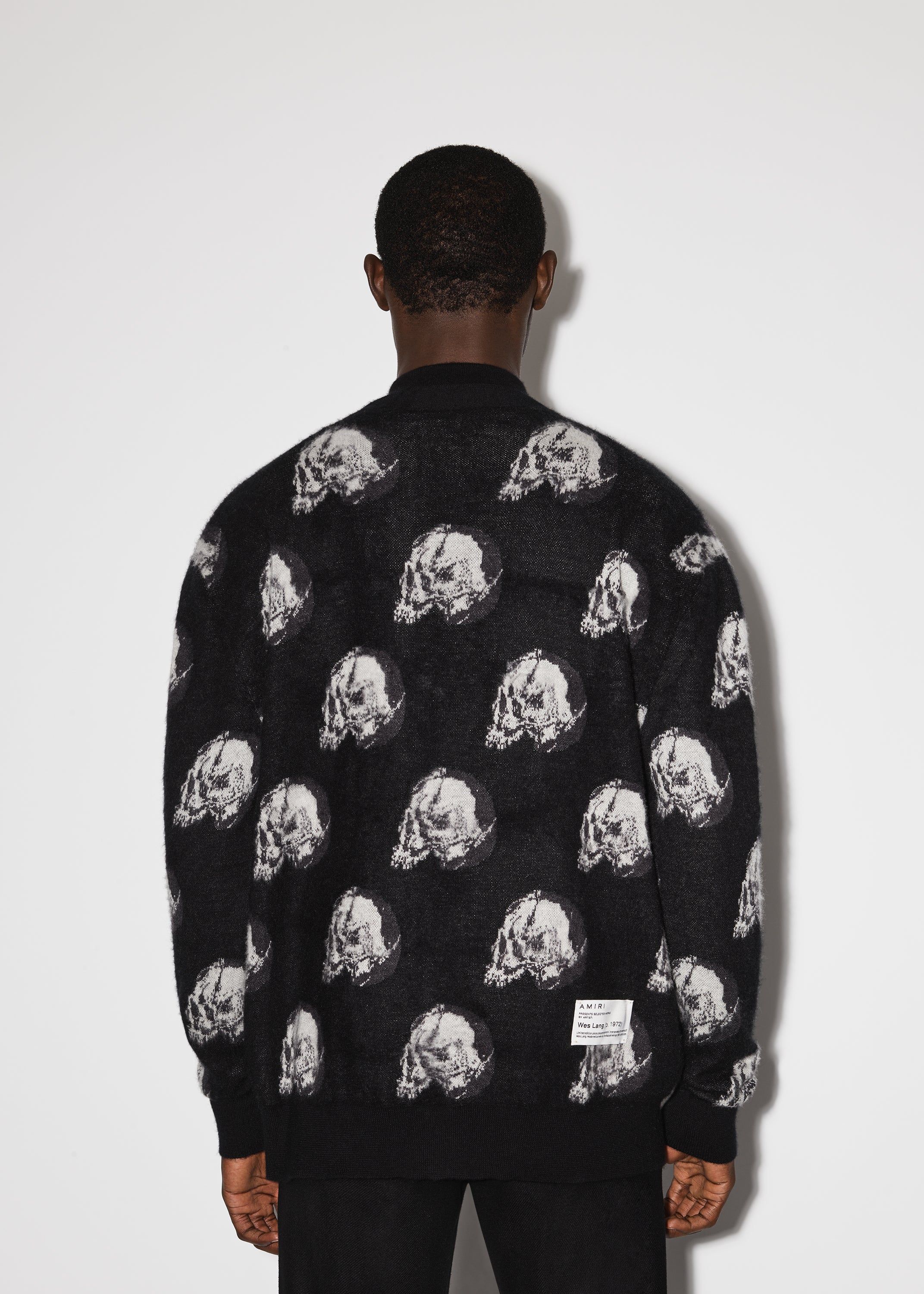 WES LANG REPEAT SKULL CARDIGAN - BLACK sold by AMIRI product image thumbnail 4