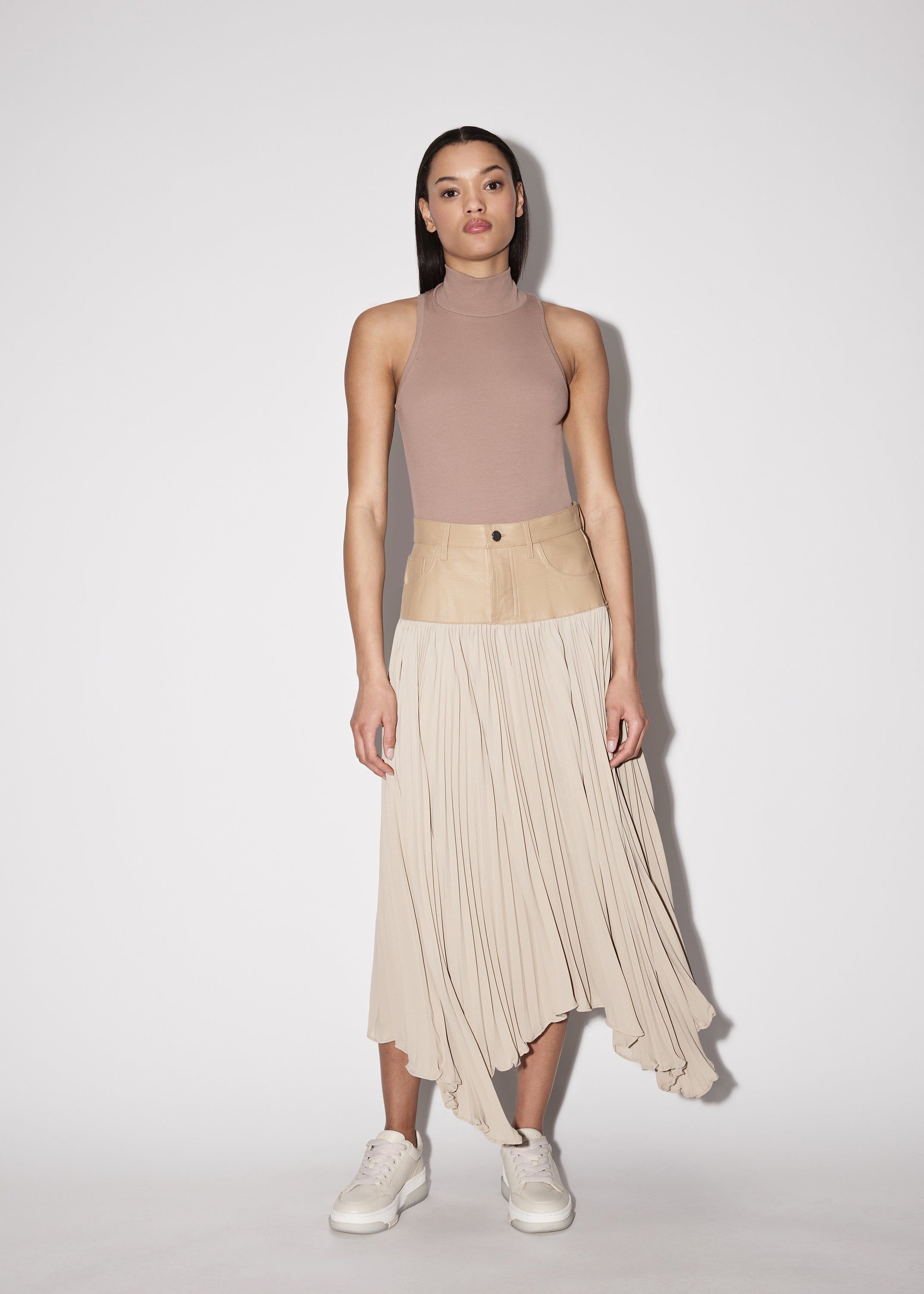 WOMEN - HYBRID PLEATED SKIRT - Beige sold by AMIRI product image thumbnail 2