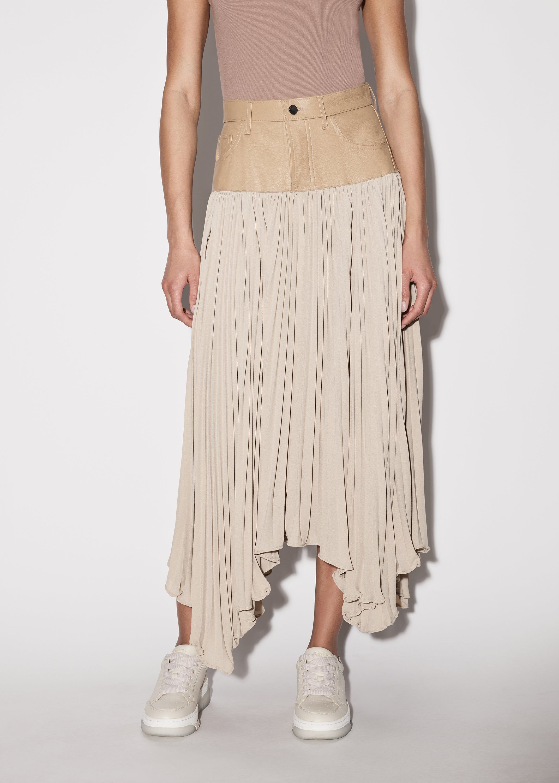 WOMEN - HYBRID PLEATED SKIRT - Beige sold by AMIRI product image thumbnail 3