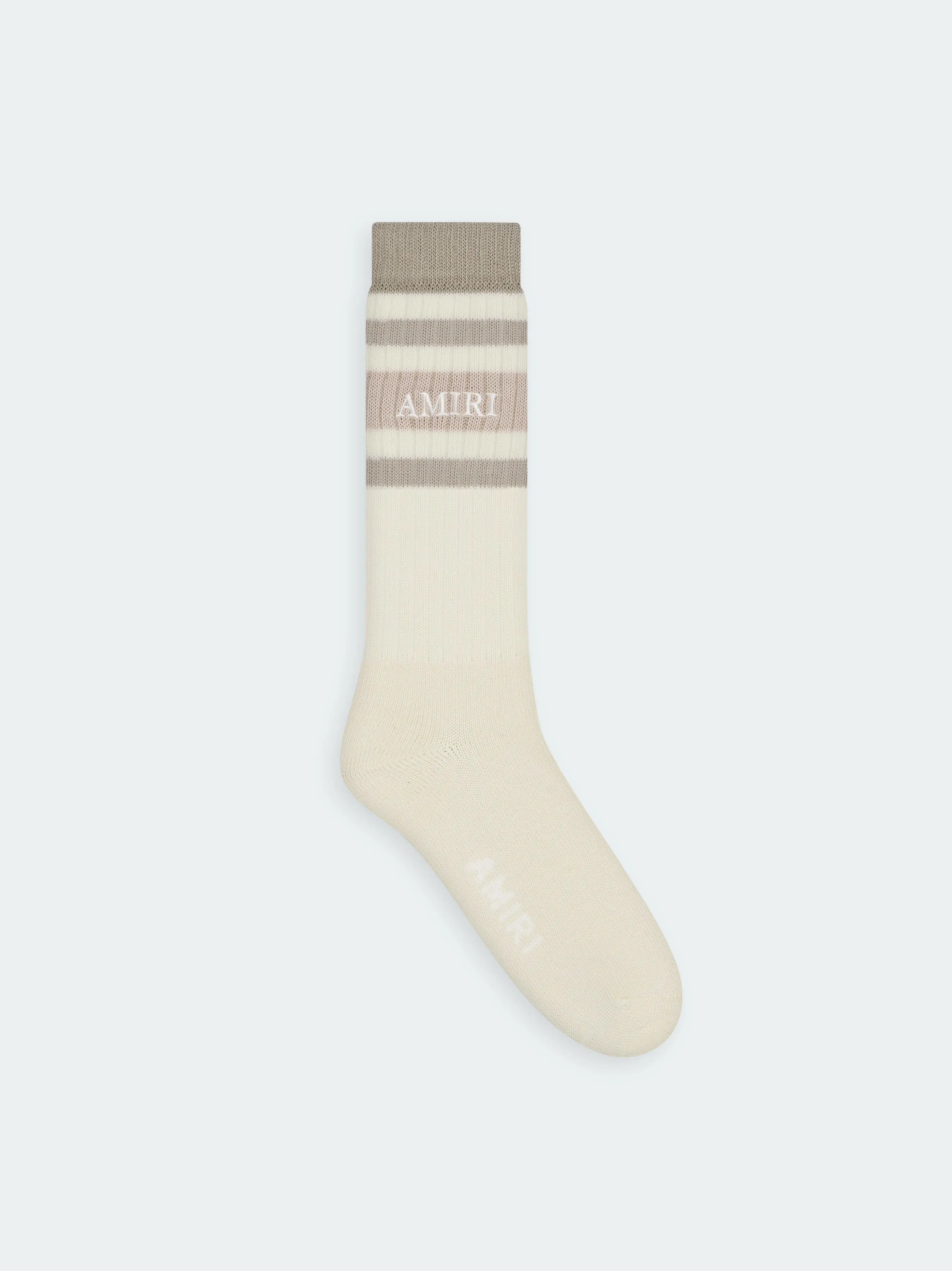 AMIRI STACK STRIPE CHUNKY SOCK - Seagrass sold by AMIRI