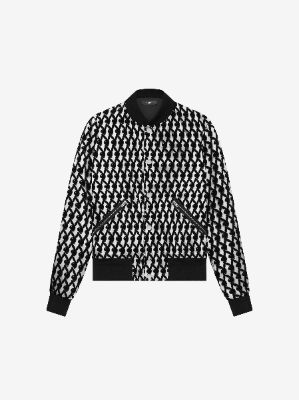 PLAYBOY FLOCKED BOMBER - BLACK made by AMIRI