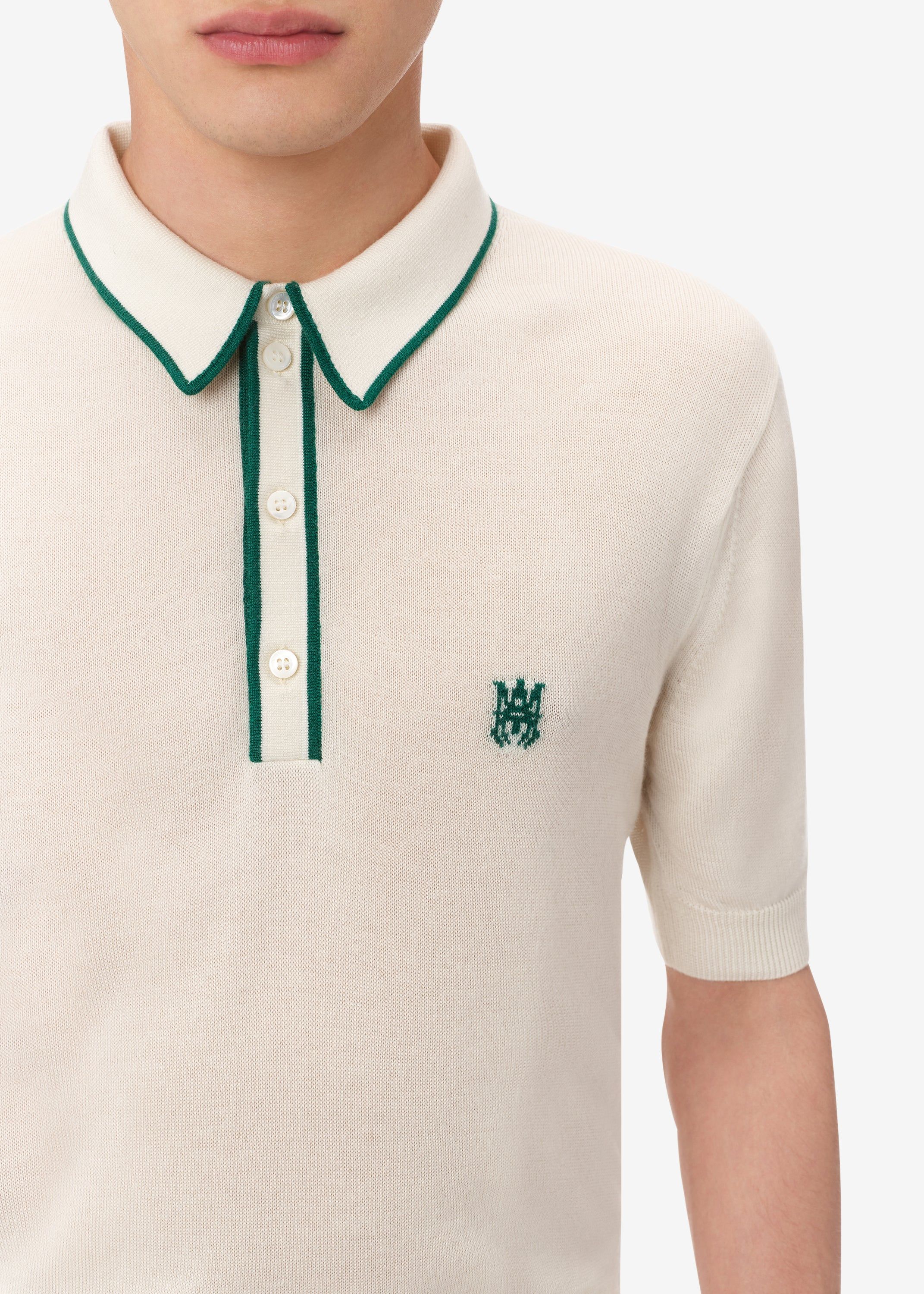 SHORT SLEEVE POLO - Alabaster sold by AMIRI product image thumbnail 5