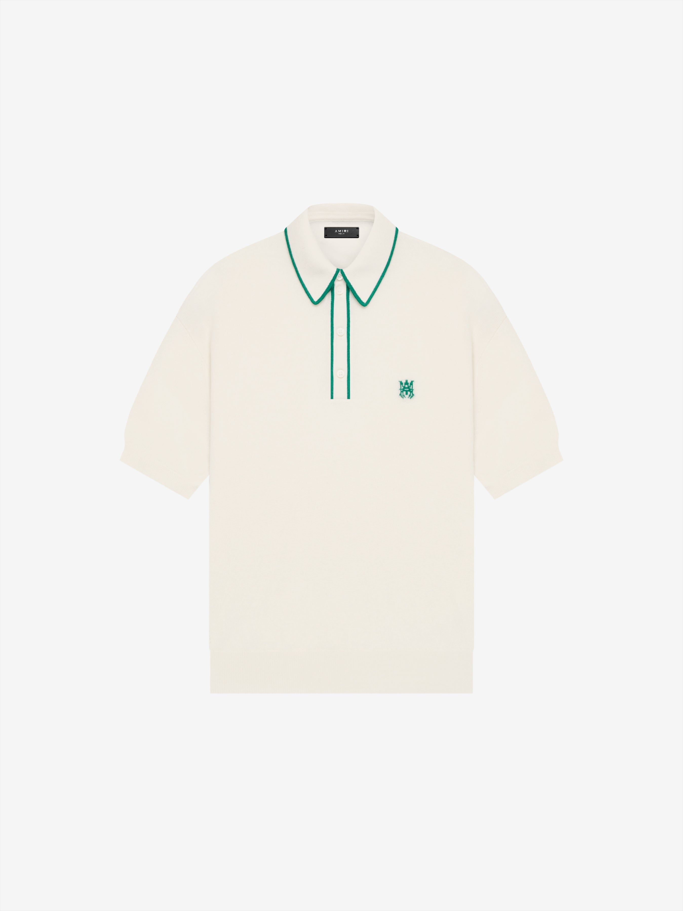 SHORT SLEEVE POLO - Alabaster sold by AMIRI
