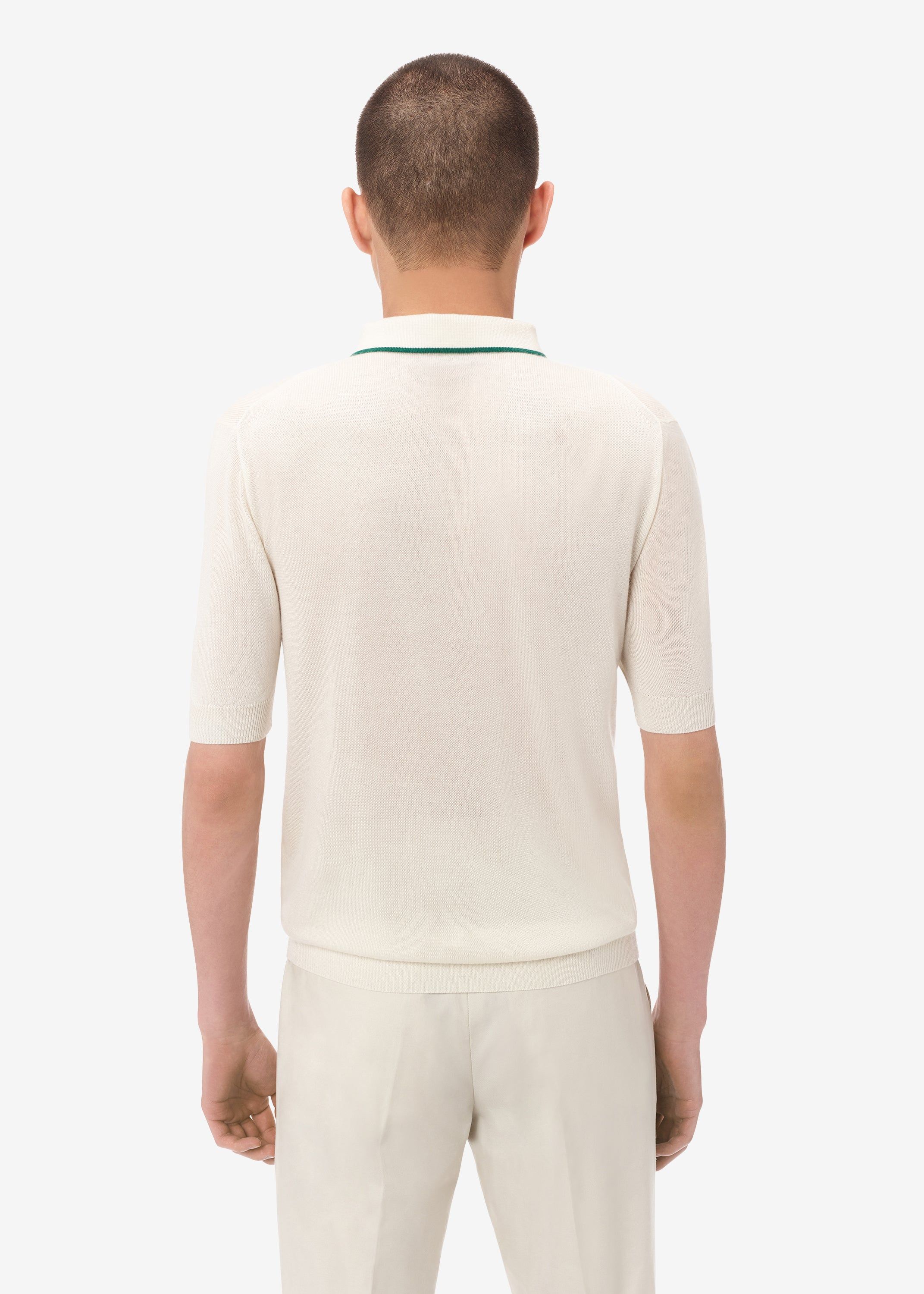 SHORT SLEEVE POLO - Alabaster sold by AMIRI product image thumbnail 4