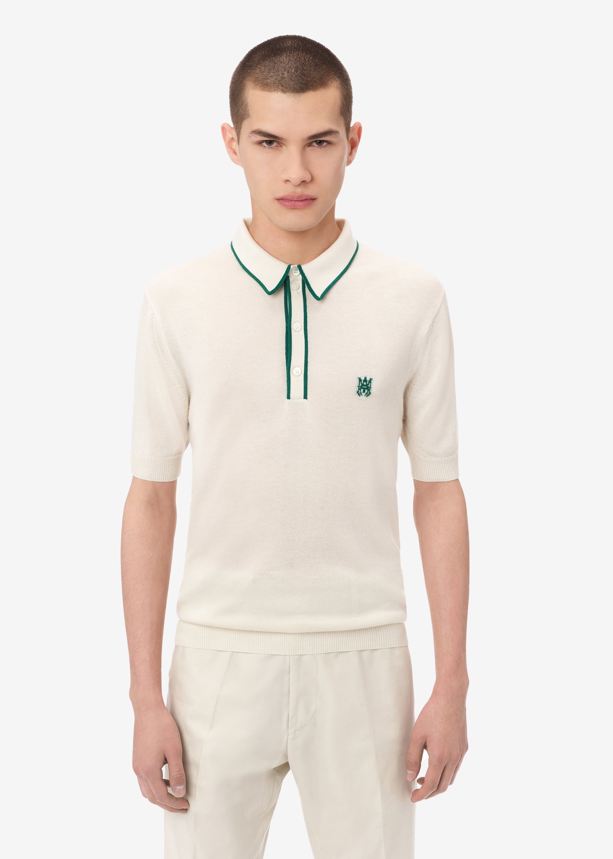 SHORT SLEEVE POLO - Alabaster sold by AMIRI product image thumbnail 2