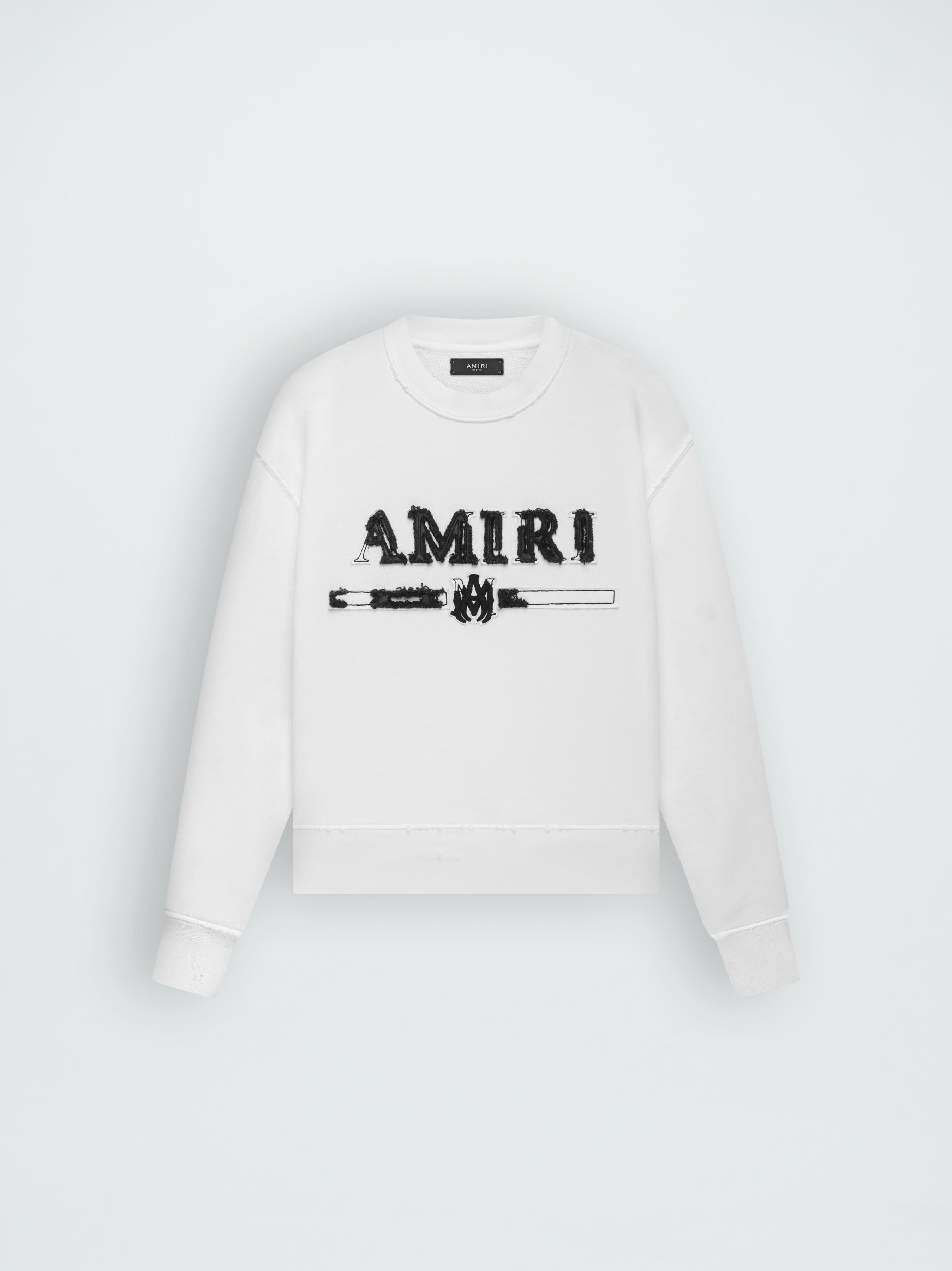 WOMEN - AMIRI M.A. BAR APPLIQUE CREW - WHITE sold by AMIRI