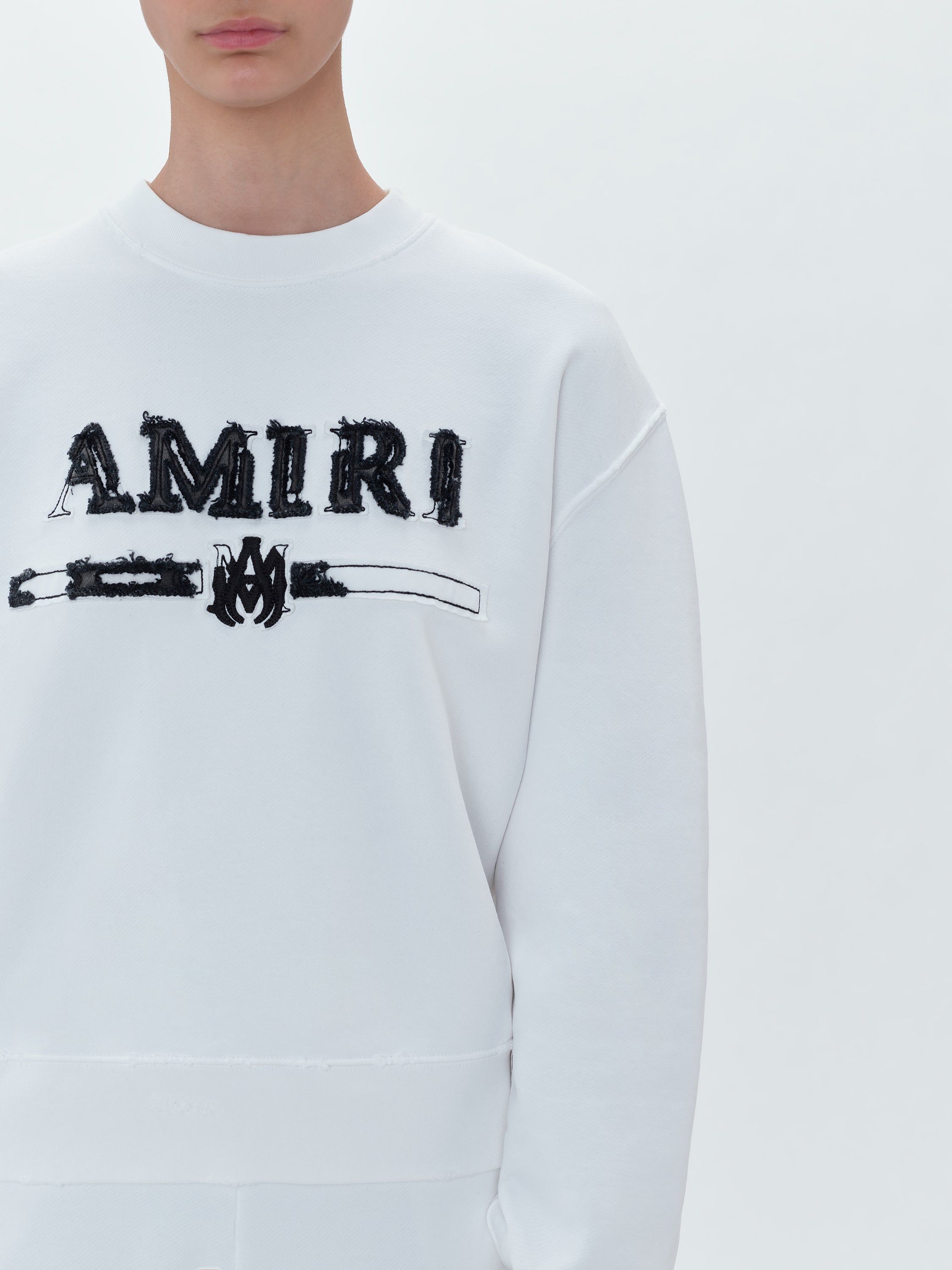 WOMEN - AMIRI M.A. BAR APPLIQUE CREW - WHITE sold by AMIRI product image thumbnail 5