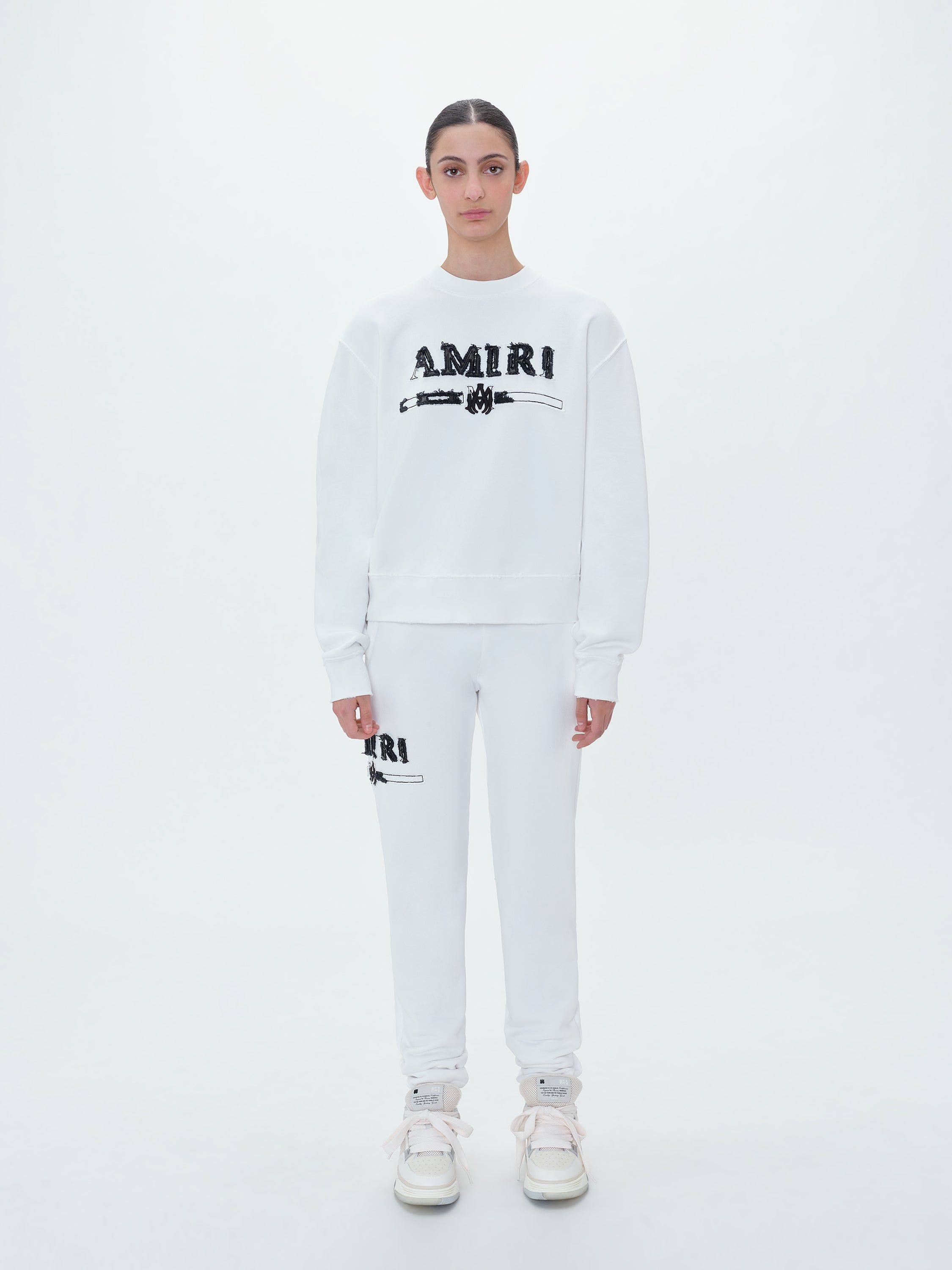 WOMEN - AMIRI M.A. BAR APPLIQUE CREW - WHITE sold by AMIRI product image thumbnail 2