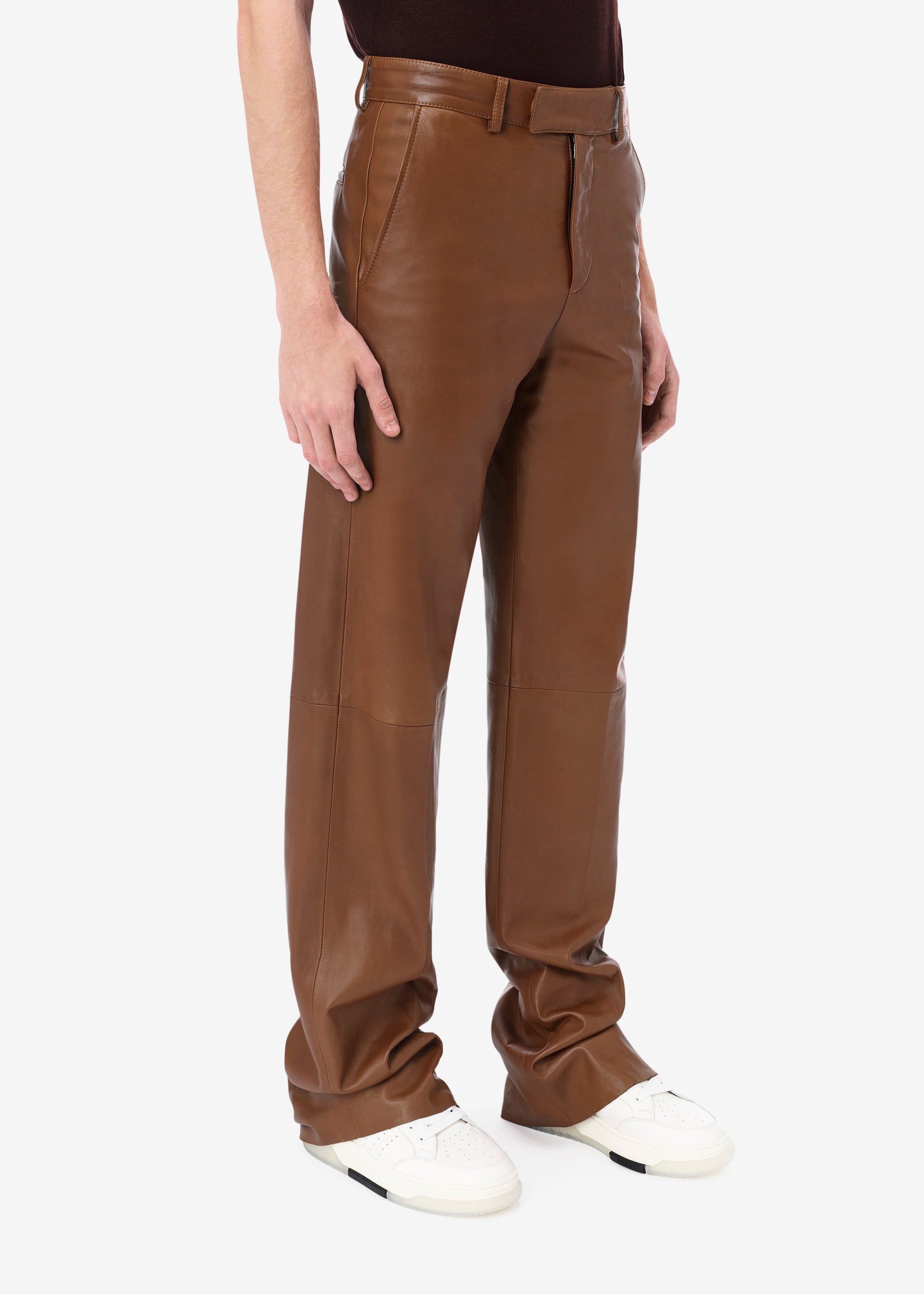 LEATHER BAGGY PANT - TAN sold by AMIRI product image thumbnail 3