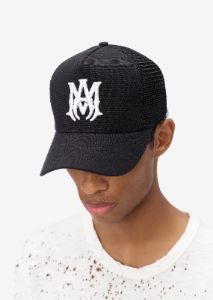 M.A. TRUCKER HAT - Black / White sold by AMIRI