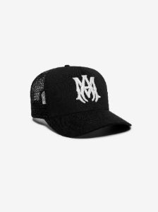 M.A. TRUCKER HAT - Black / White sold by AMIRI