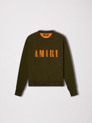 CUTOUT LOGO CREW - MILITARY GREEN made by AMIRI