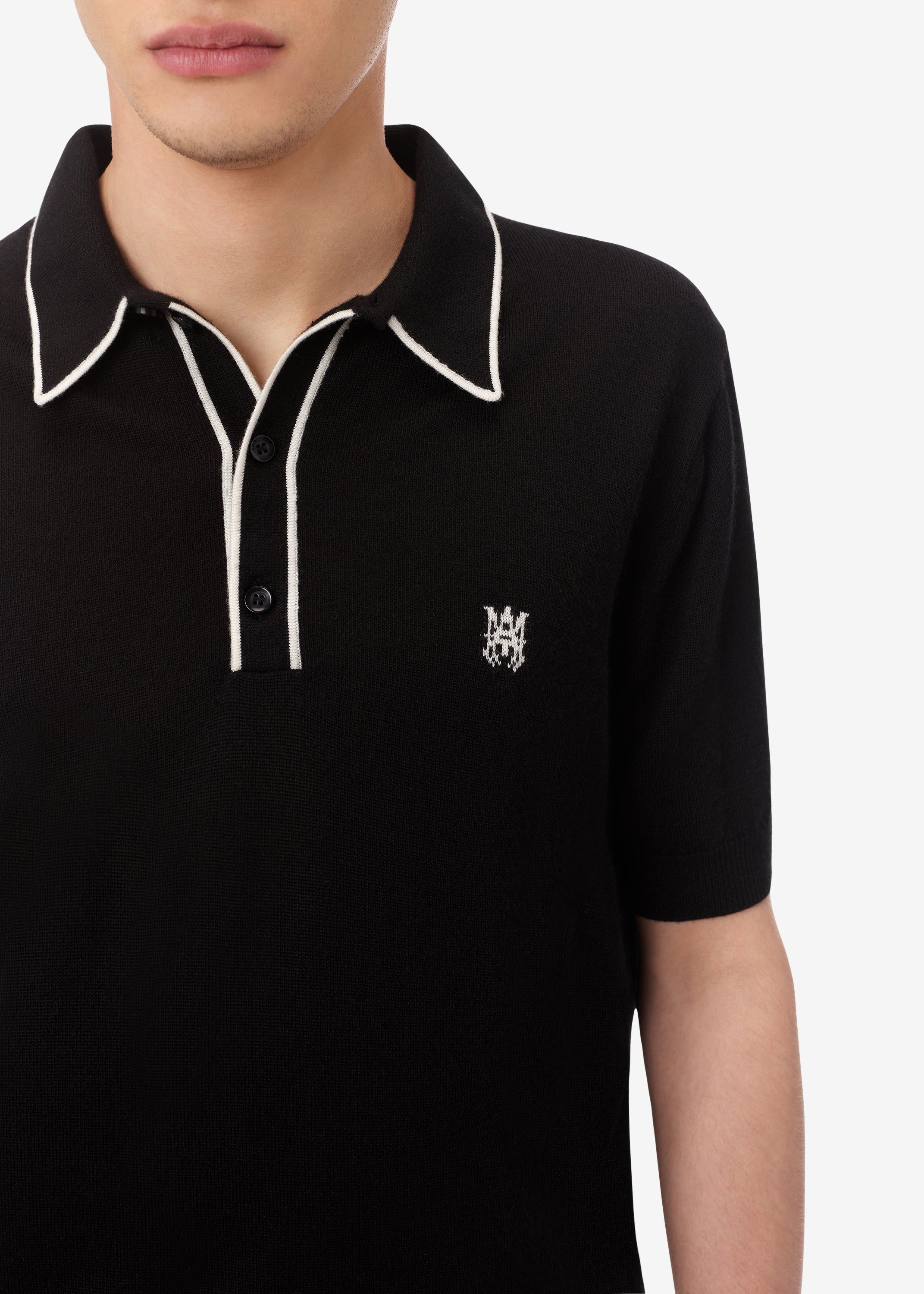 SHORT SLEEVE POLO - BLACK sold by AMIRI product image thumbnail 5
