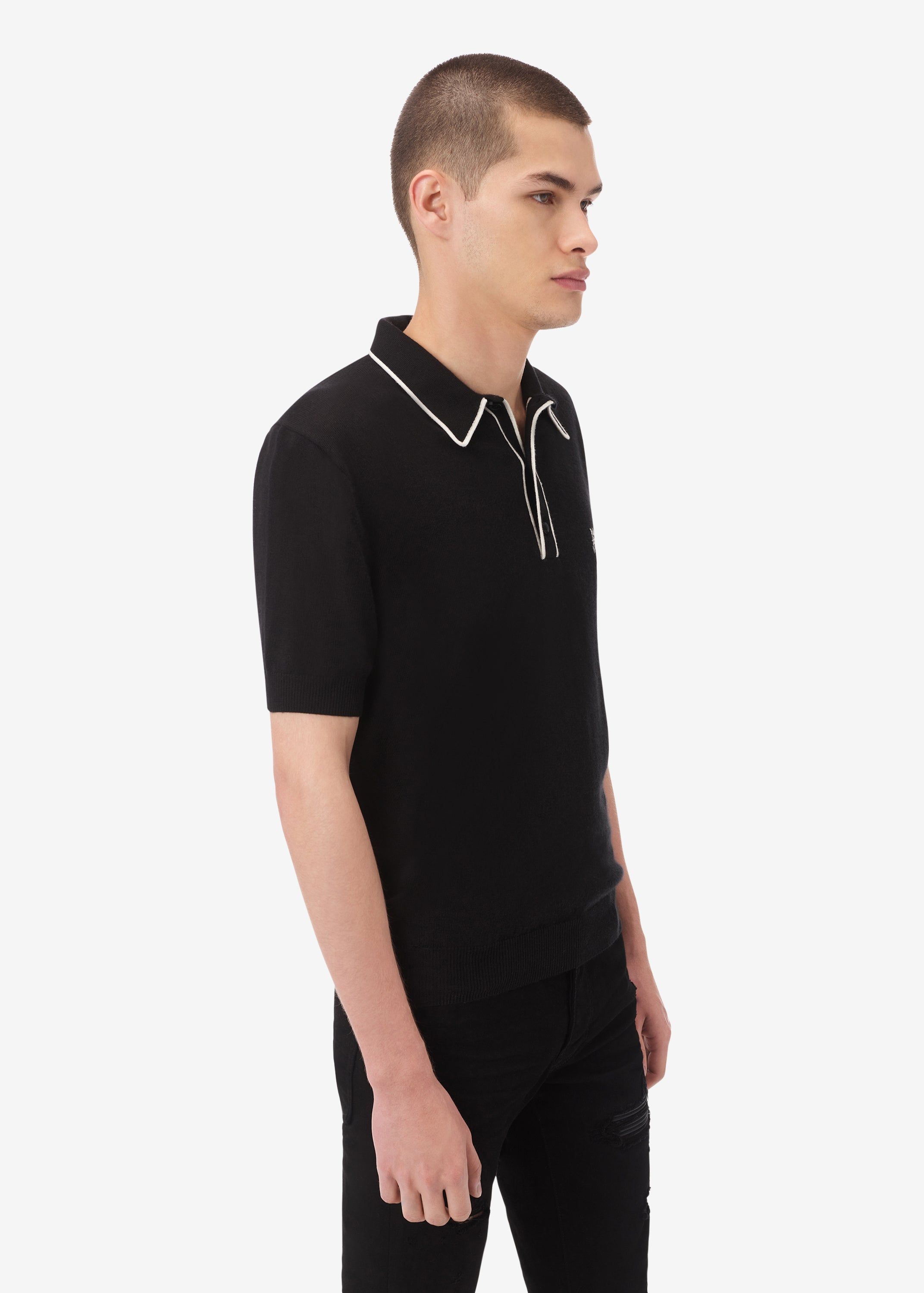 SHORT SLEEVE POLO - BLACK sold by AMIRI product image thumbnail 3