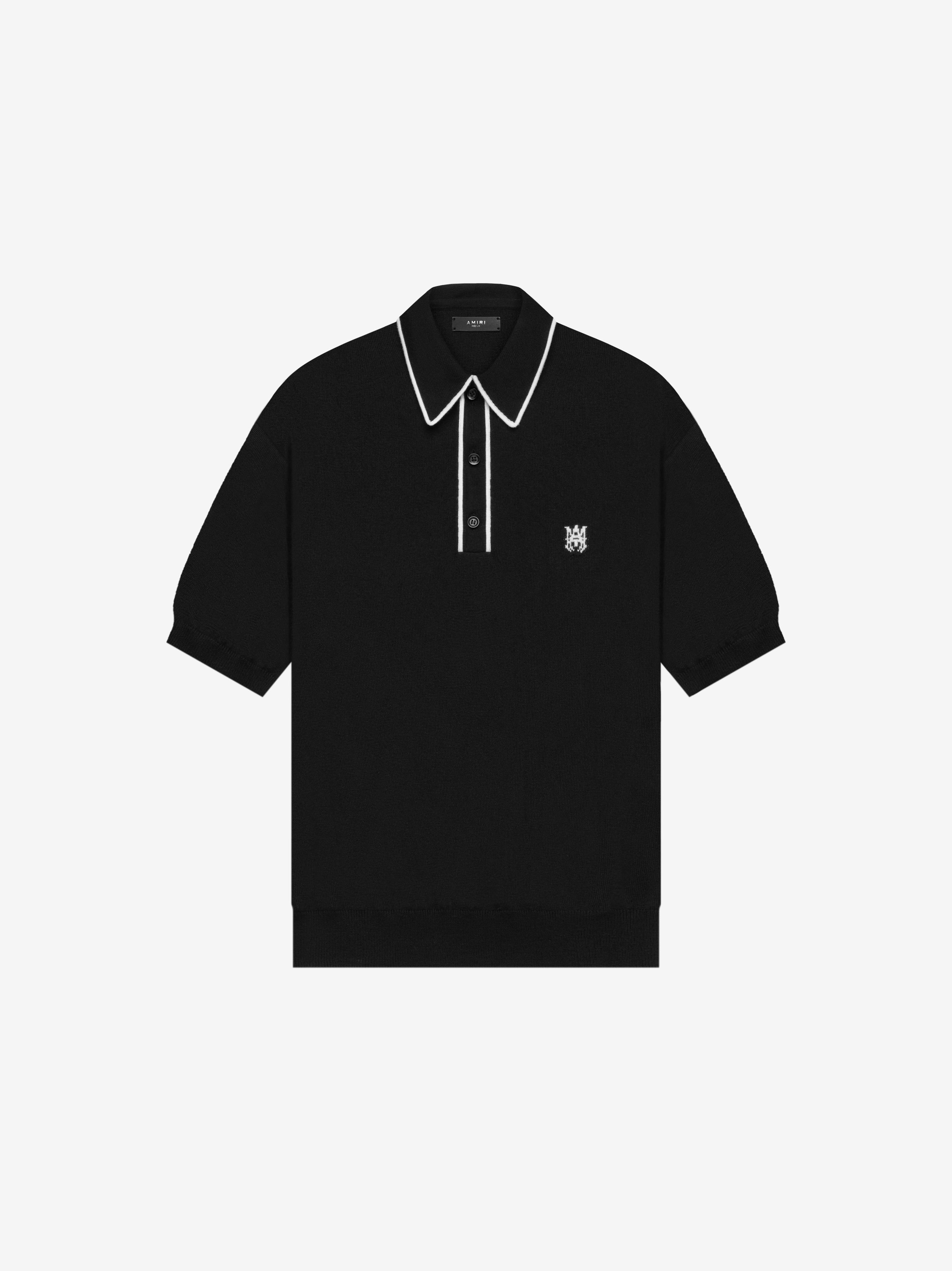 SHORT SLEEVE POLO - BLACK sold by AMIRI