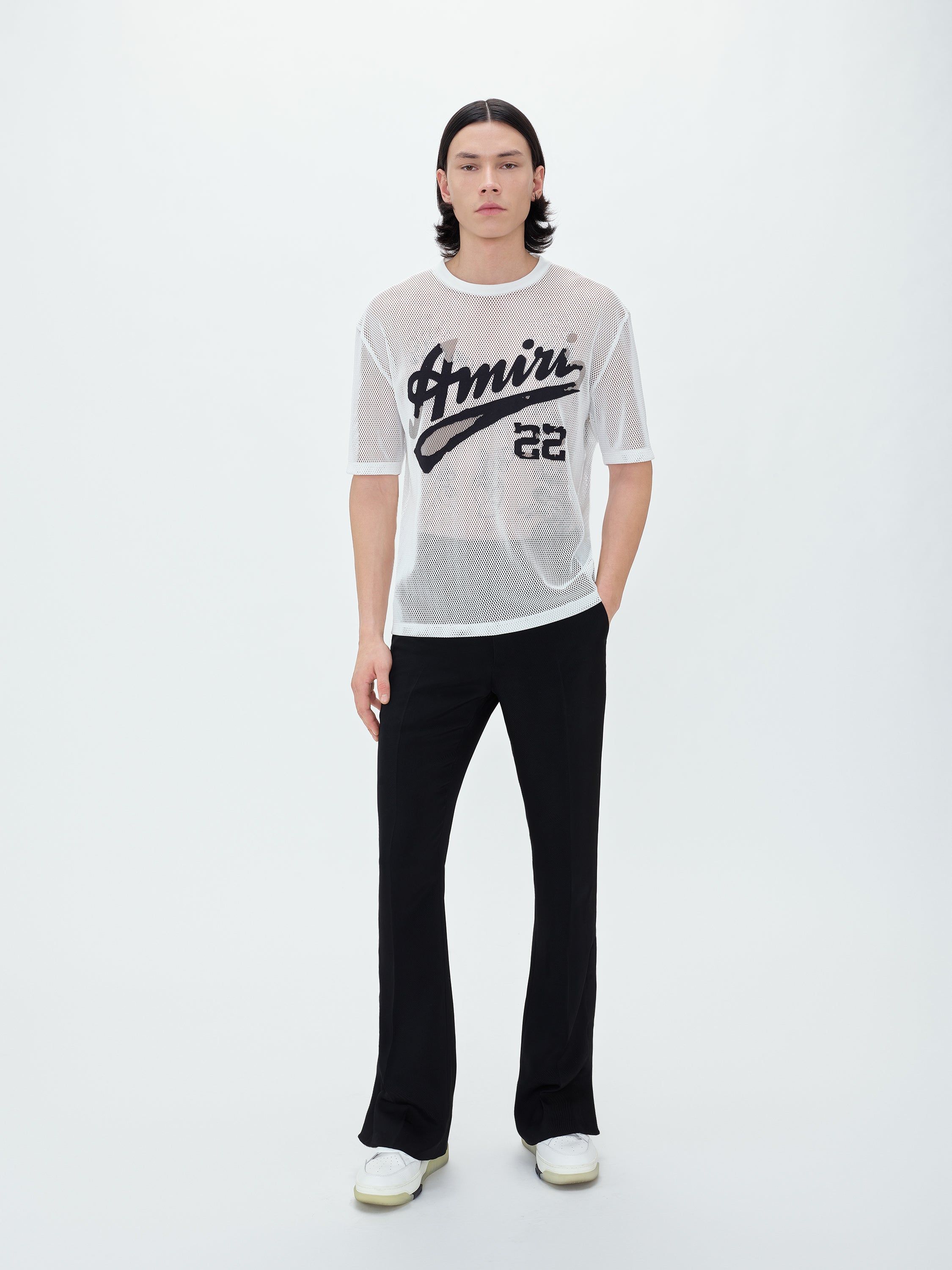 AMIRI 22 MESH TEE - WHITE BLACK | Parallel