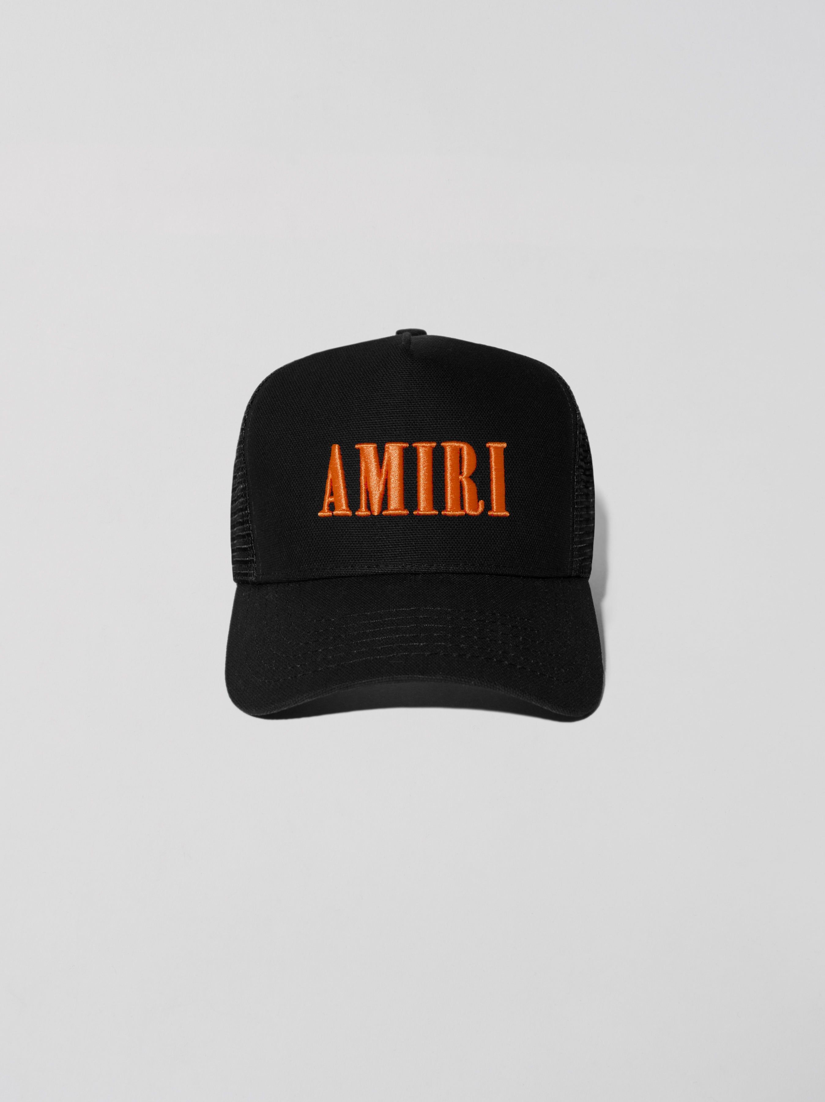 AMIRI CORE LOGO TRUCKER HAT - BLACK / ORANGE | Parallel
