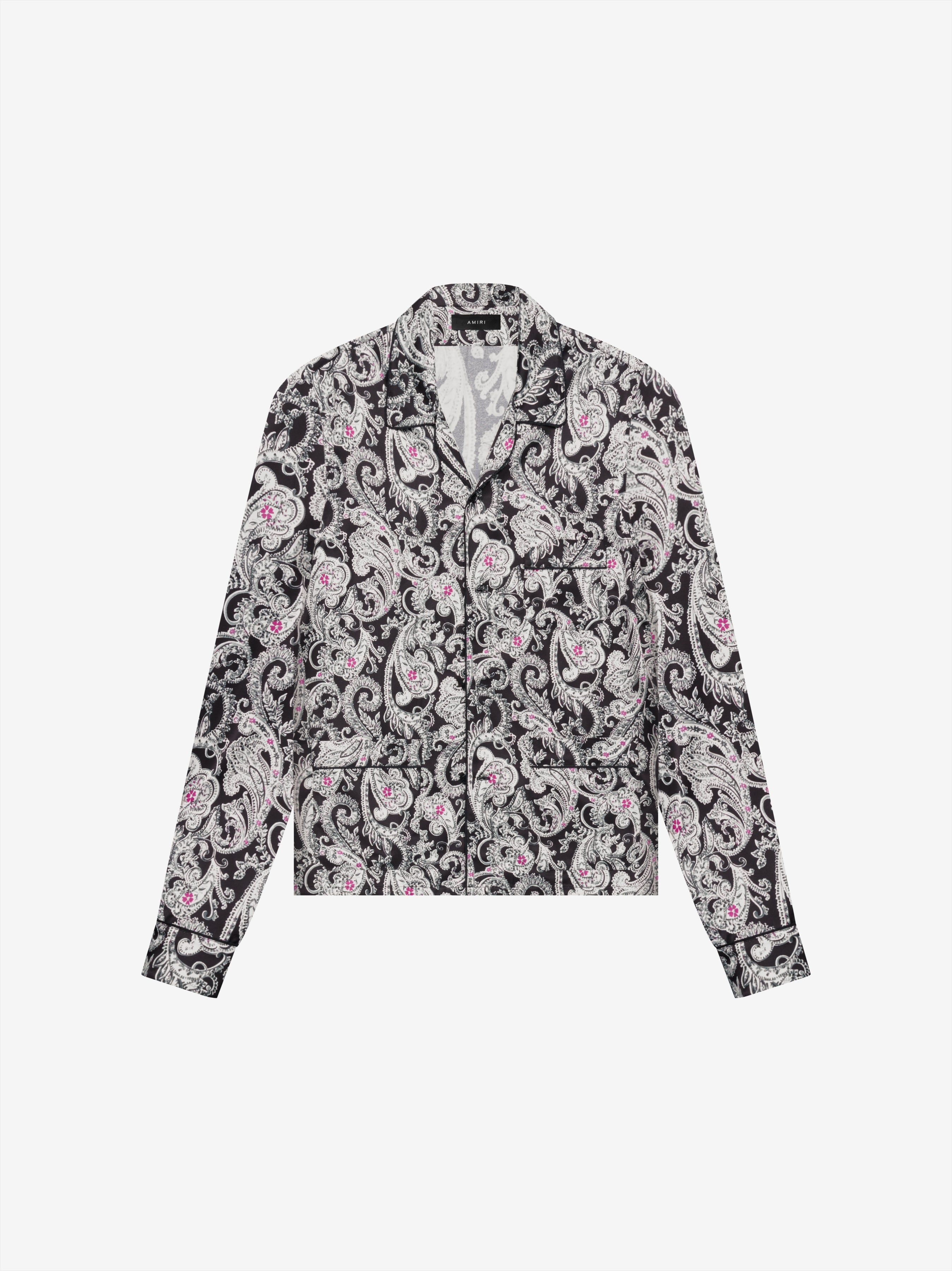 PAISLEY LONG SLEEVE PJ SHIRT - BLACK sold by AMIRI