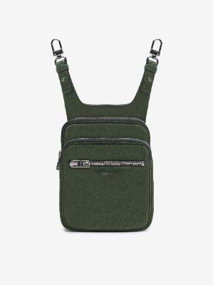 SUEDE HIP POUCH - MILITARY GREEN made by AMIRI