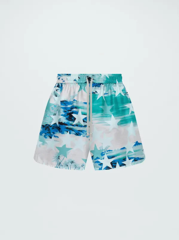 WOMEN - MILITARY STARS PJ SHORT - GREEN made by AMIRI