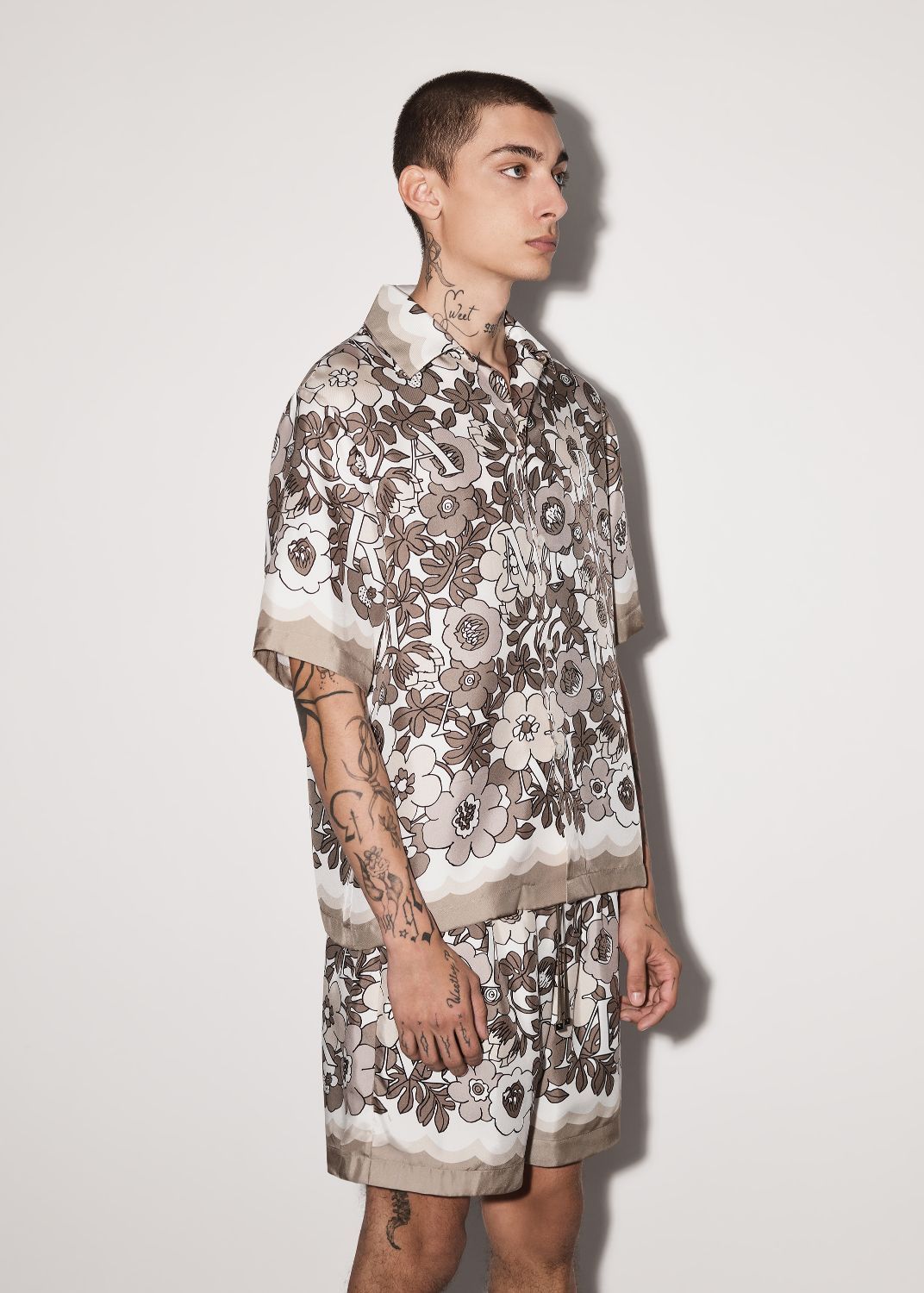 FLOWER AMIRI CAMP SHIRT - BROWN sold by AMIRI product image thumbnail 3