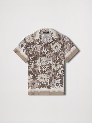FLOWER AMIRI CAMP SHIRT - BROWN made by AMIRI