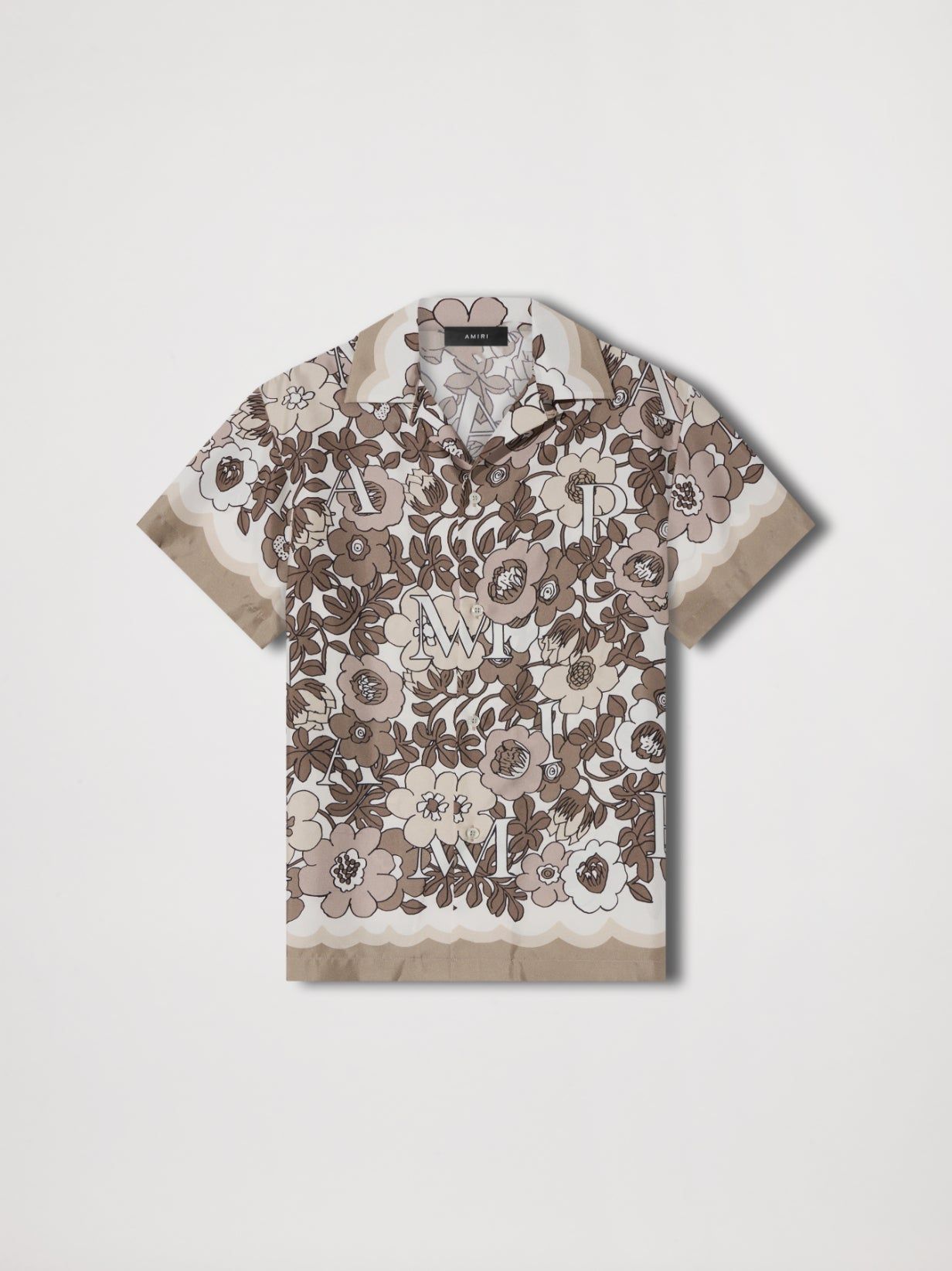 FLOWER AMIRI CAMP SHIRT - BROWN sold by AMIRI