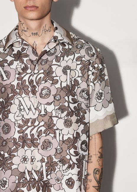 FLOWER AMIRI CAMP SHIRT - BROWN sold by AMIRI product image thumbnail 5