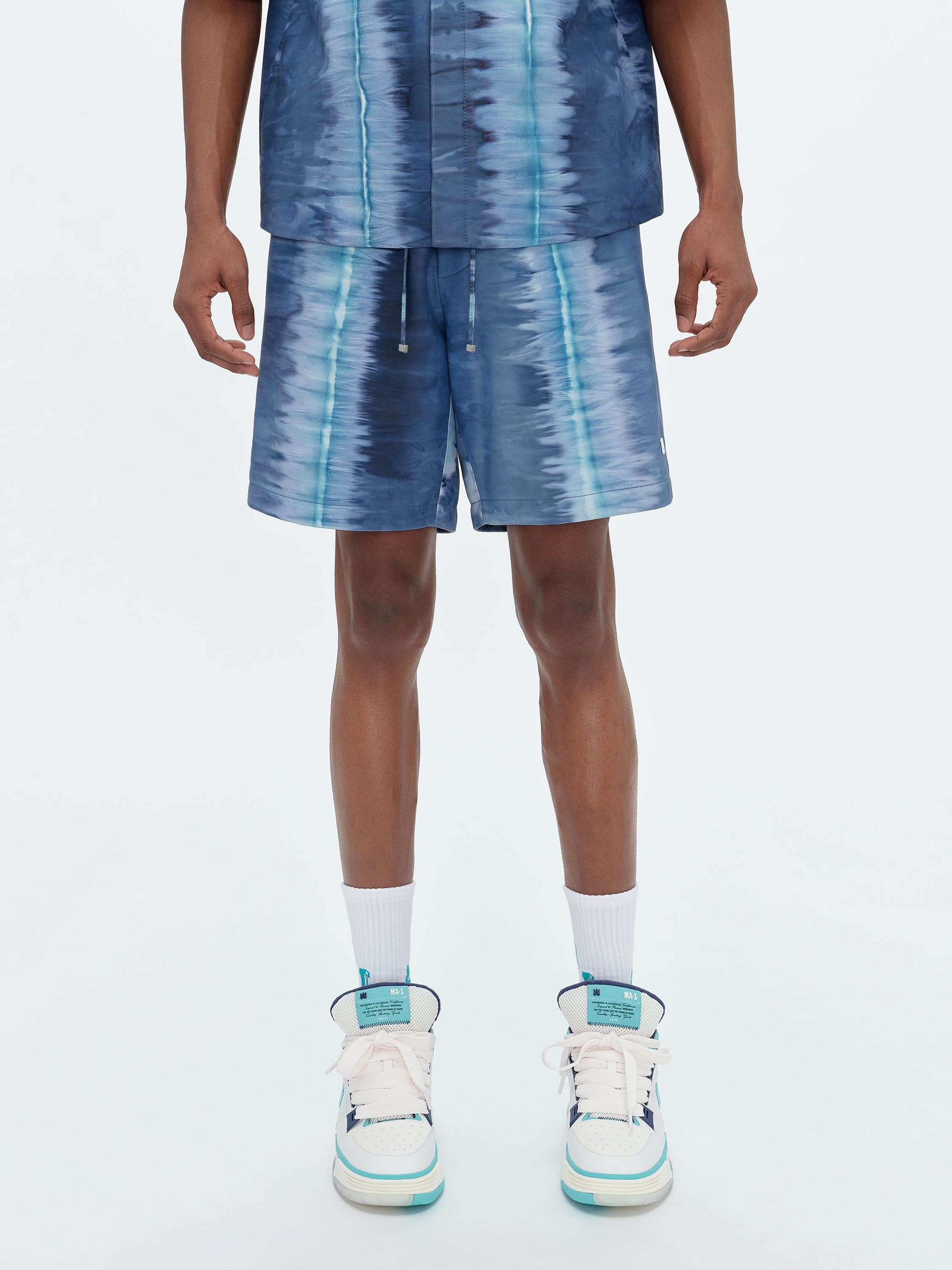 LEATHER TIE DYE SHORT - BLUE sold by AMIRI product image thumbnail 3