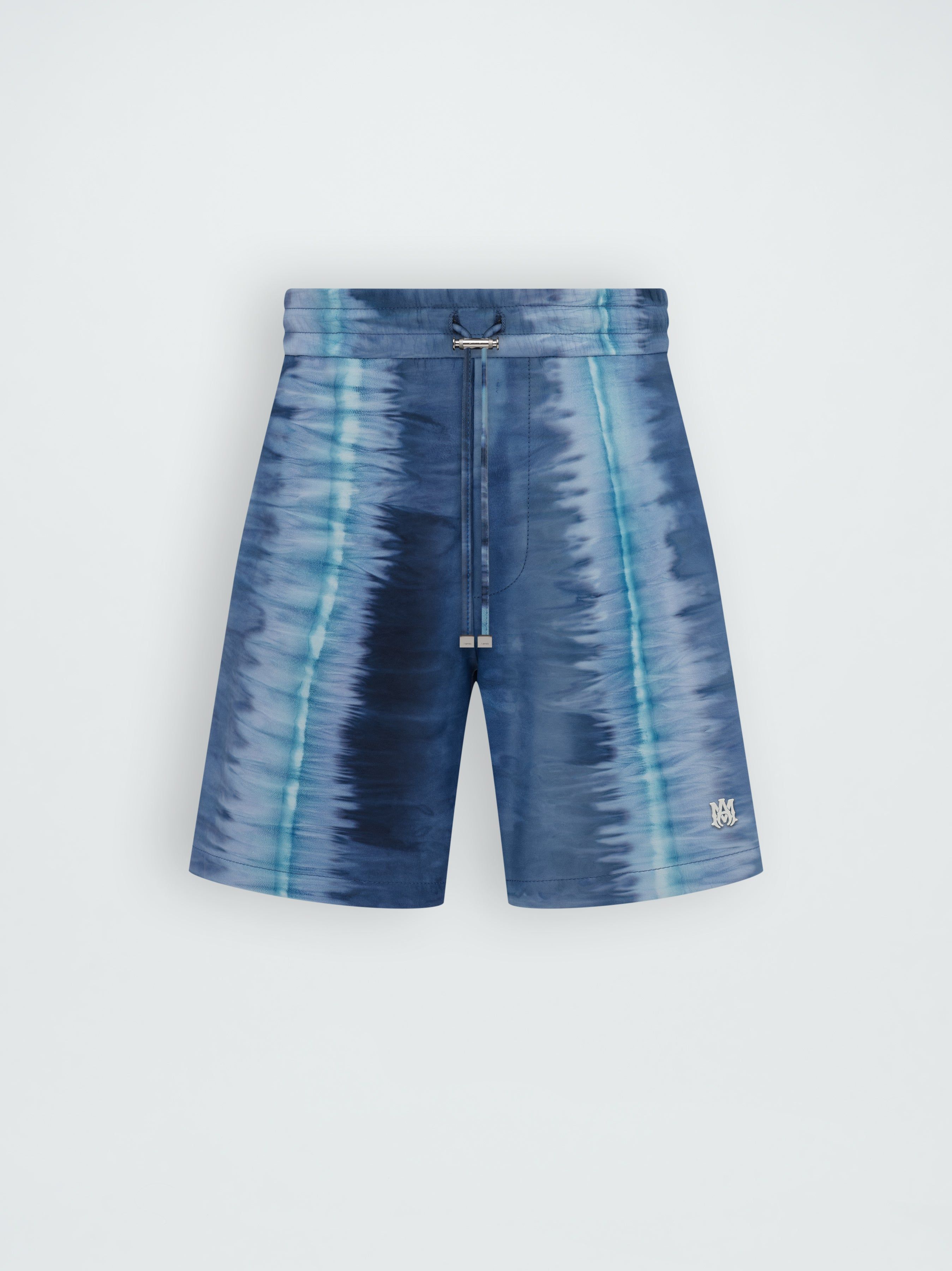 LEATHER TIE DYE SHORT - BLUE sold by AMIRI