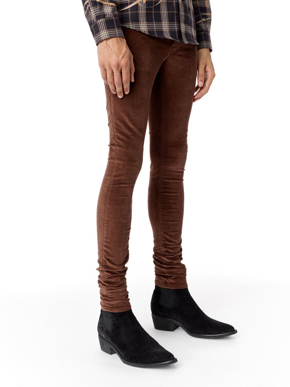 Velvet Stack Pants - Brown sold by AMIRI product image thumbnail 4