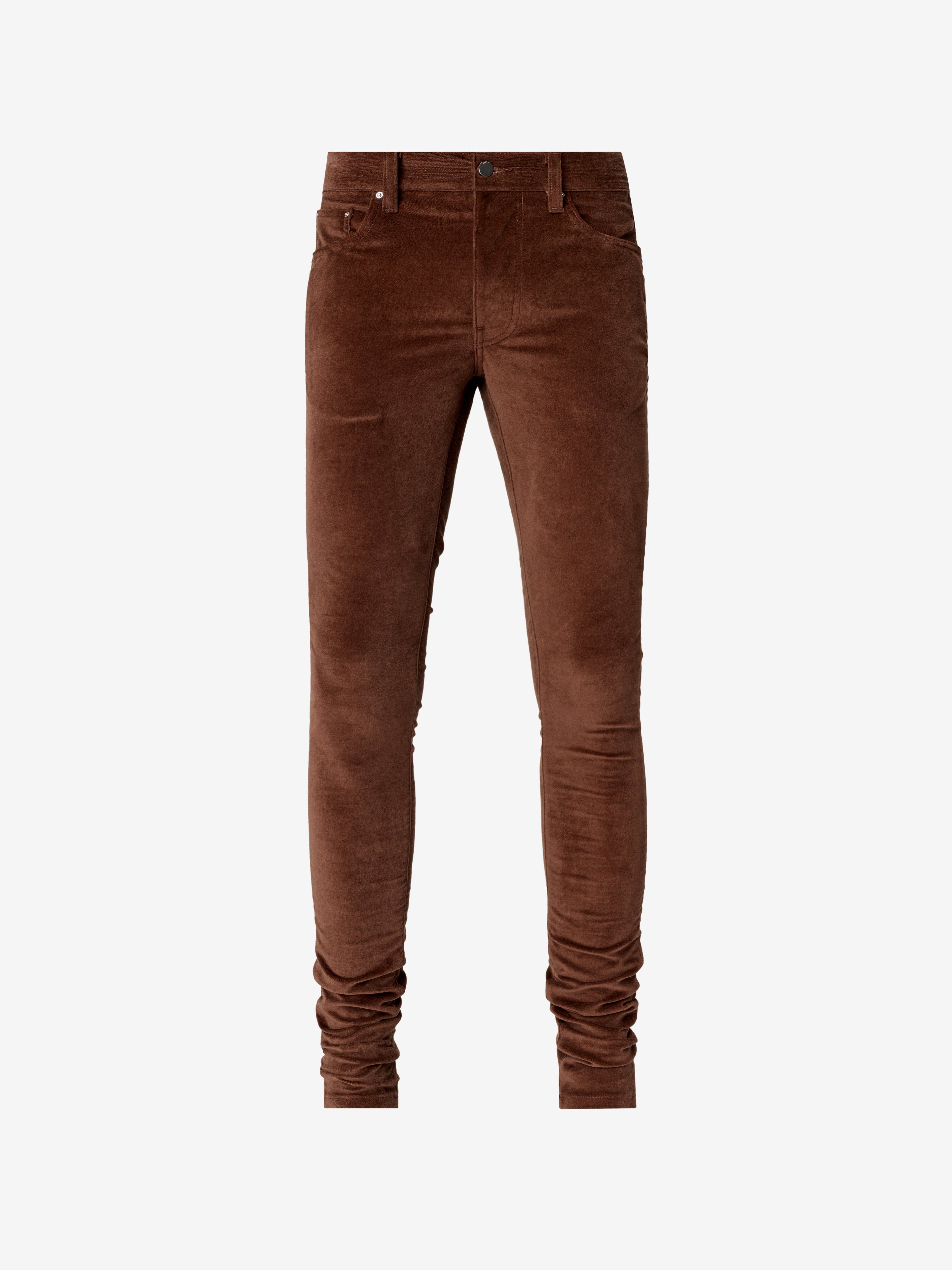 Velvet Stack Pants - Brown sold by AMIRI