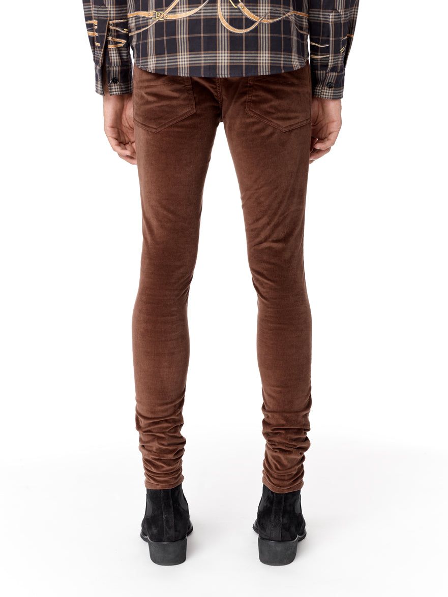 Velvet Stack Pants - Brown sold by AMIRI product image thumbnail 5