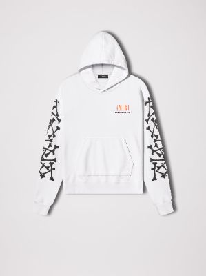 AMIRI BONES HOODIE - WHITE / BLACK sold by AMIRI