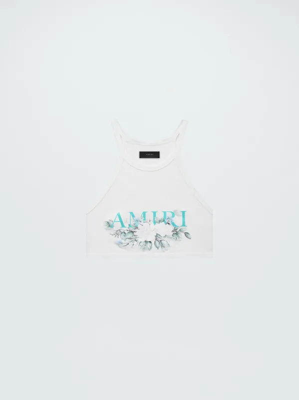 WOMEN - FLORAL AMIRI TANK TOP - WHITE sold by AMIRI