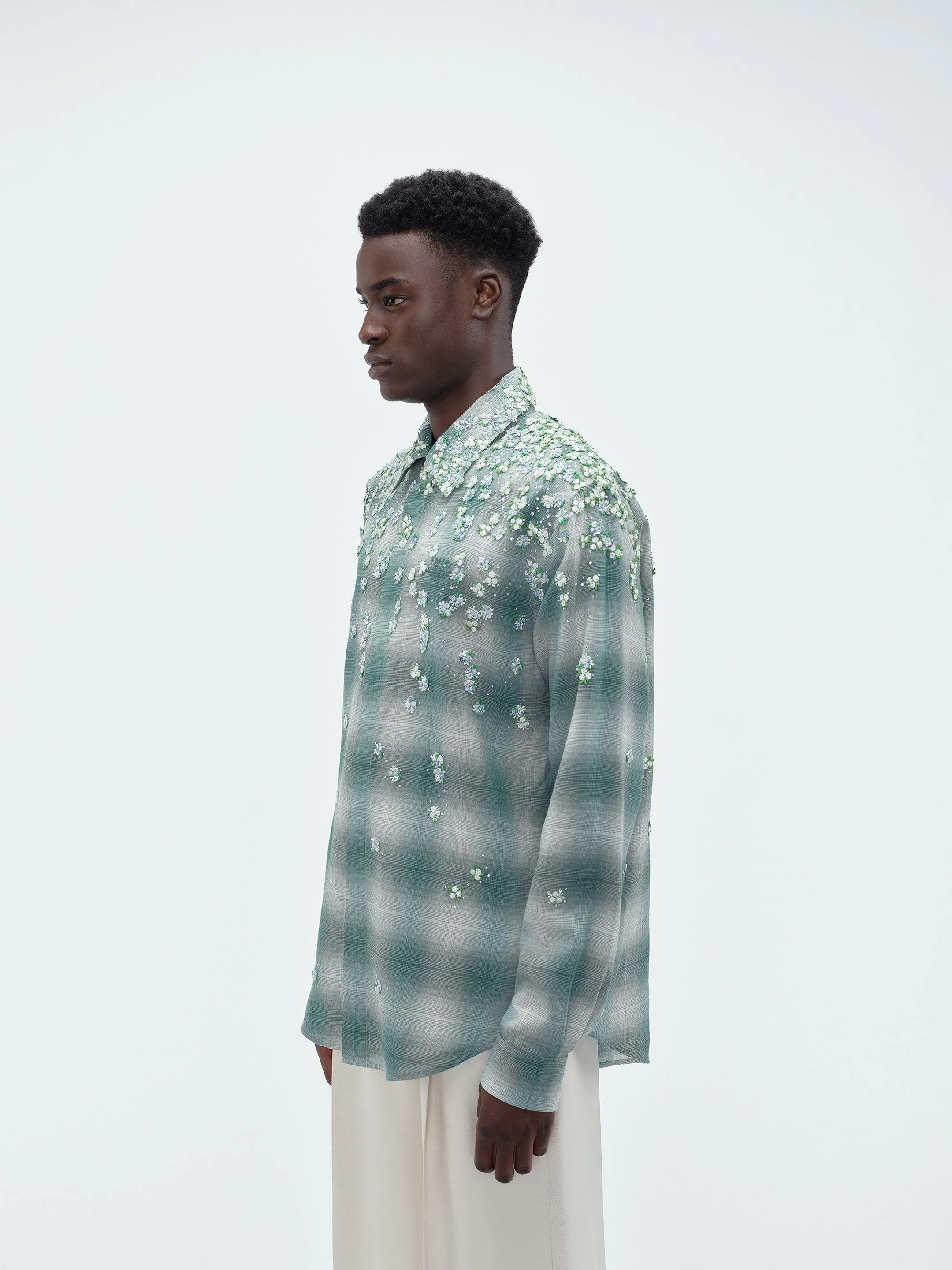 FLORAL FLANNEL - Blue sold by AMIRI product image thumbnail 5