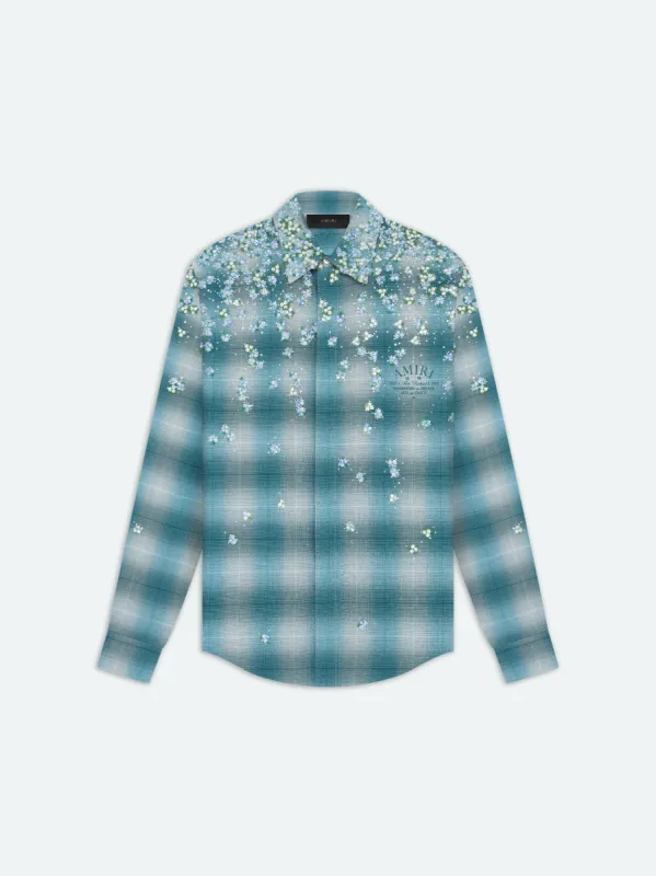 FLORAL FLANNEL - Blue made by AMIRI