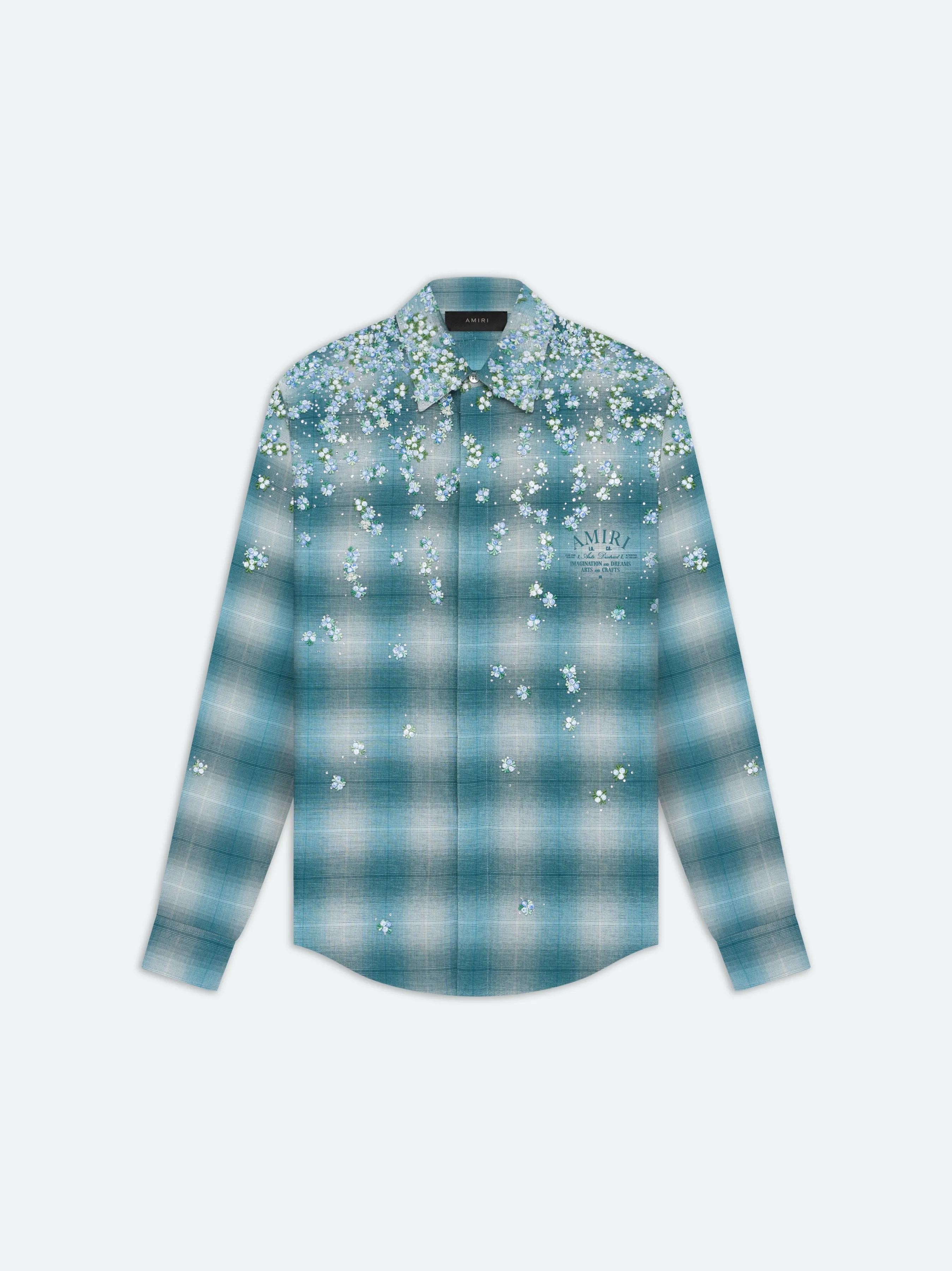 FLORAL FLANNEL - Blue sold by AMIRI
