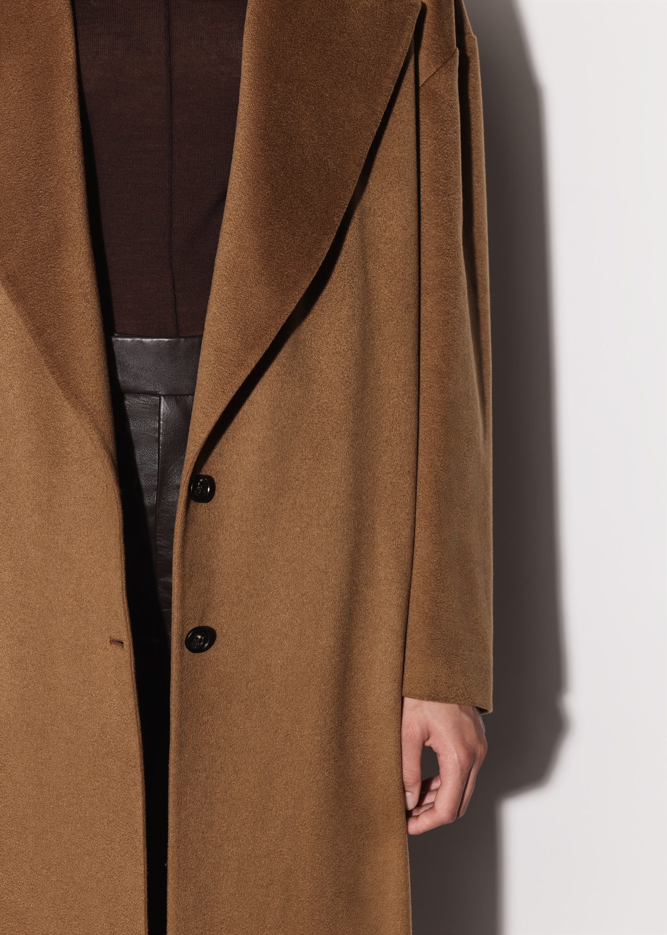 WOMEN - CASHMERE SINGLE BREASTED COAT - TAN sold by AMIRI product image thumbnail 4