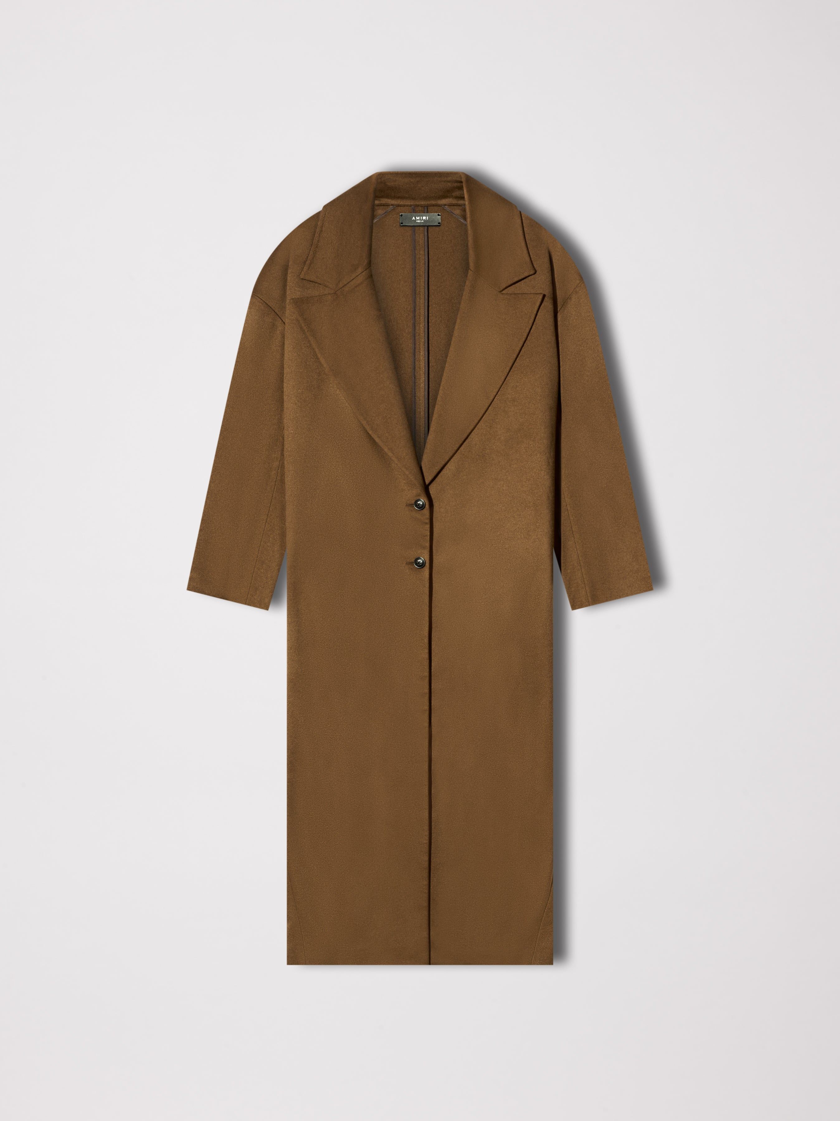 WOMEN - CASHMERE SINGLE BREASTED COAT - TAN sold by AMIRI