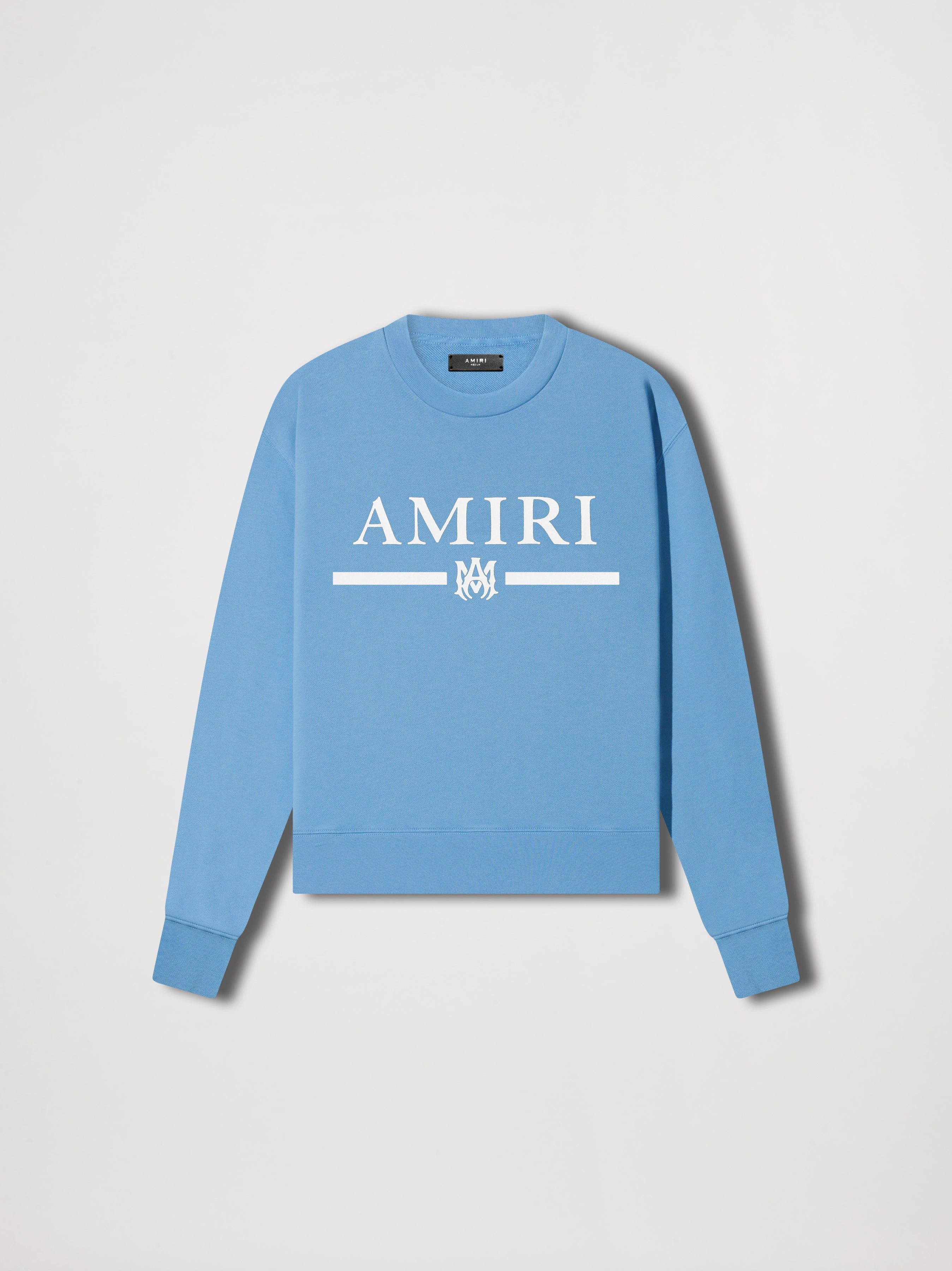 AMIRI M.A. BAR CREWNECK - CAROLINA BLUE sold by AMIRI